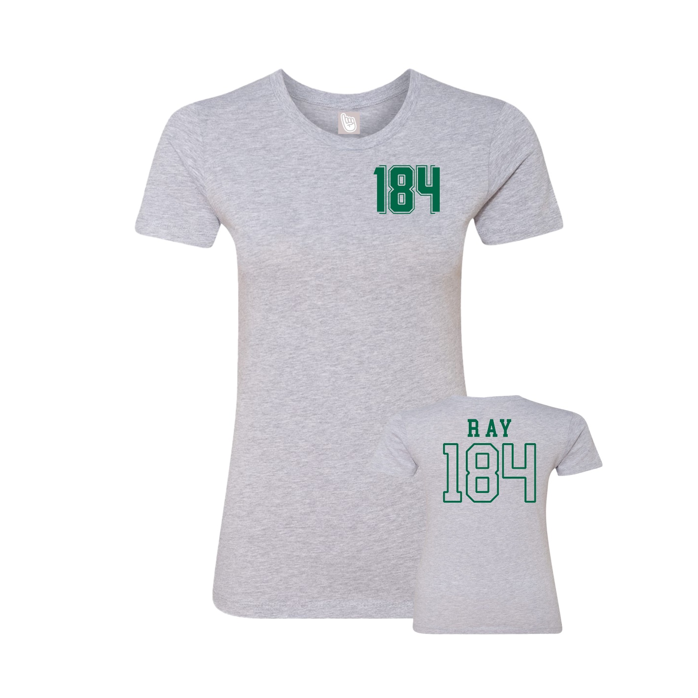 Womens Tee — Chest Back in Grey