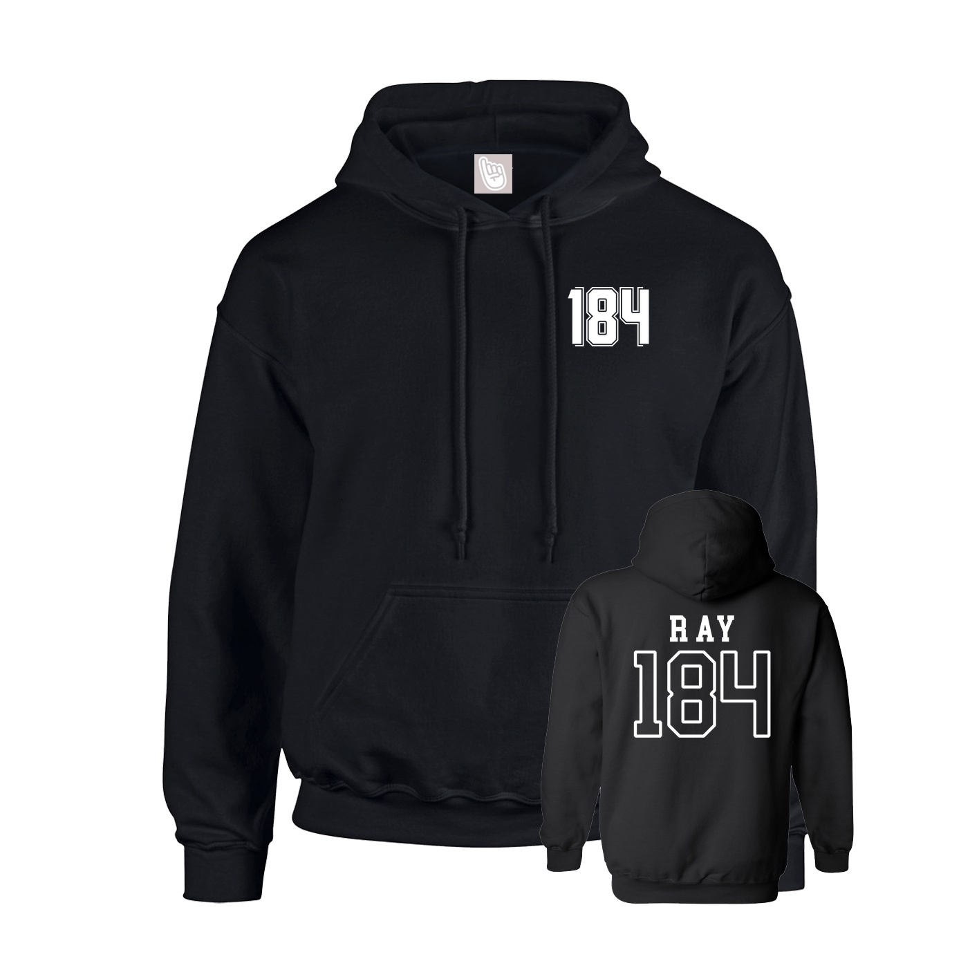 Youth Hoodie — Chest Back in Black