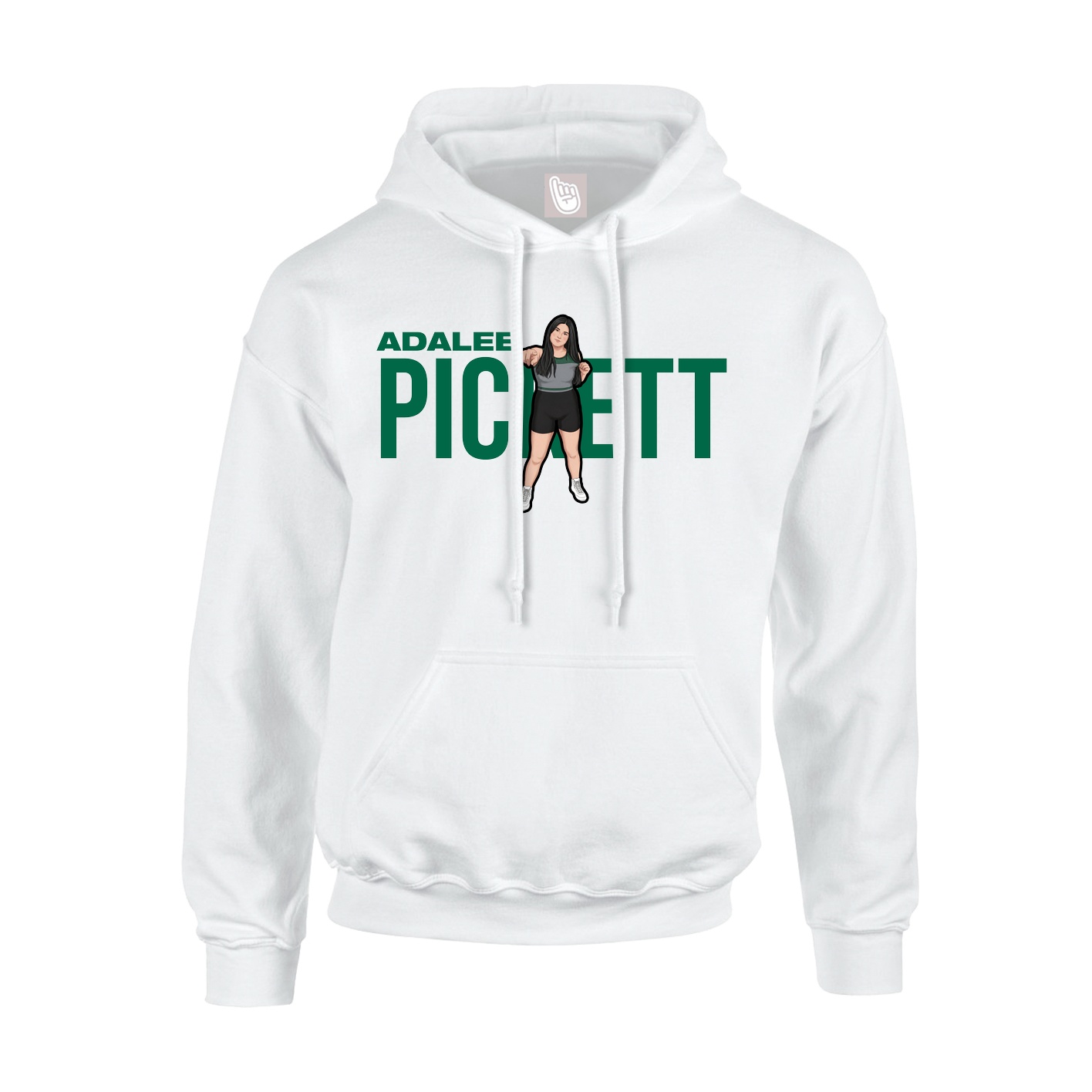 Youth Hoodie — Player Name in White
