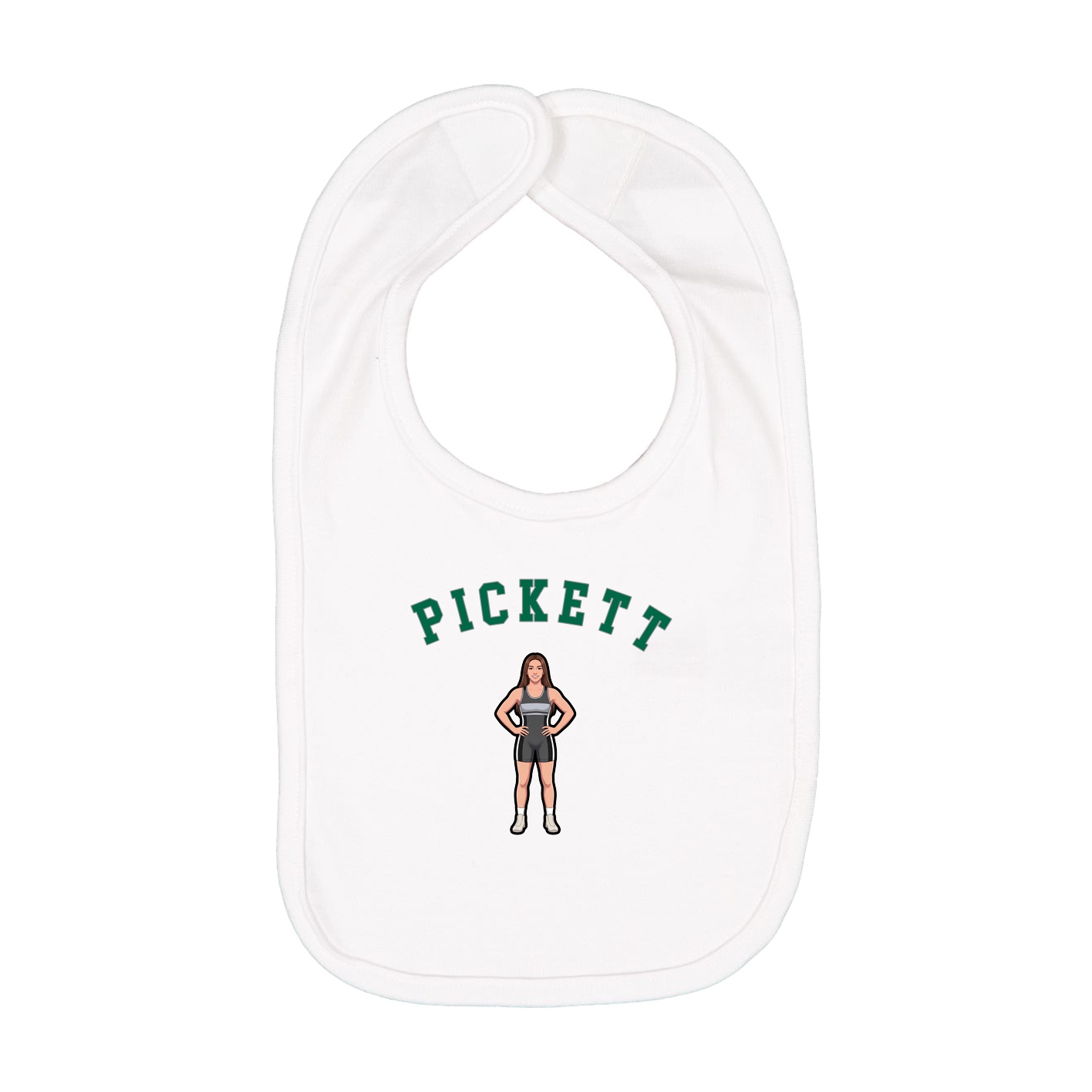 Infant Bib — Shirsey Arch in White