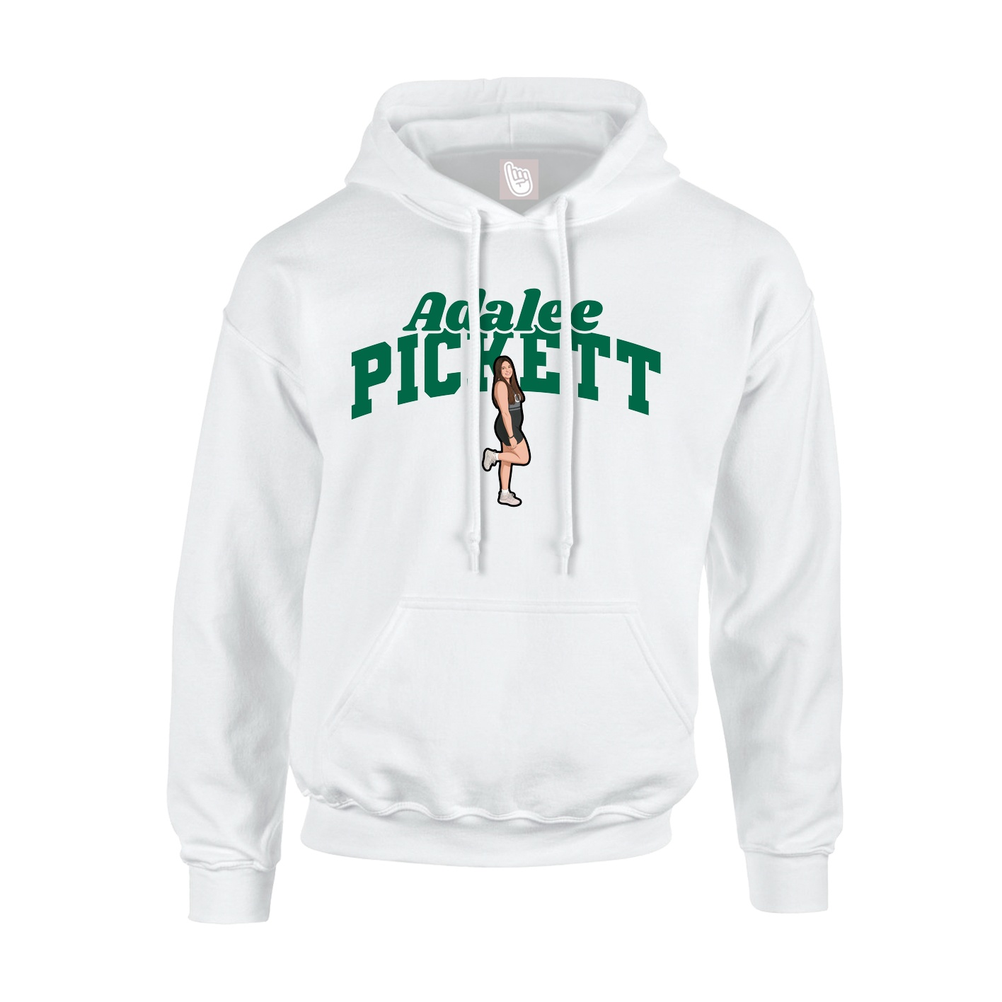 Hoodie — Signature Arch in White