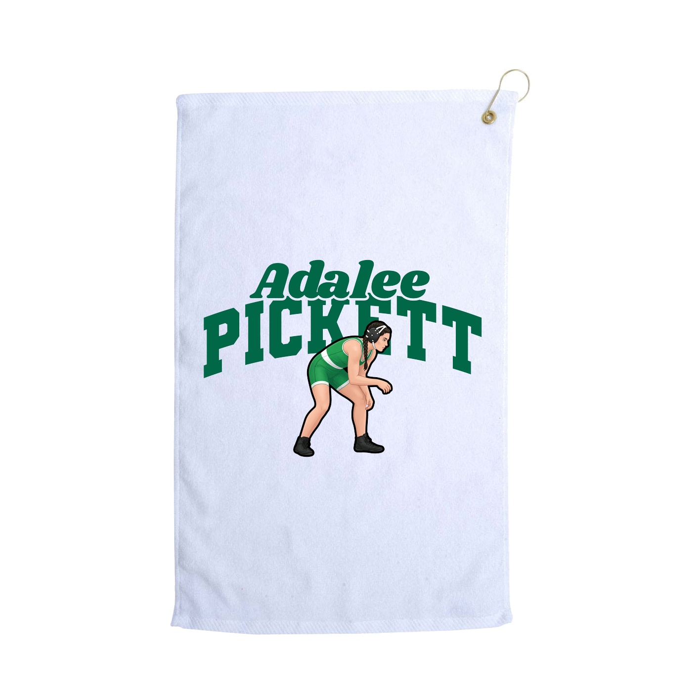 Golf Towel — Signature Arch in White