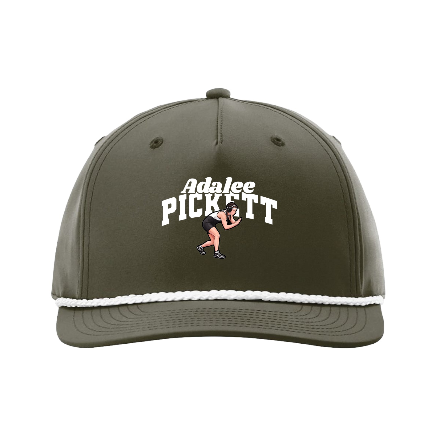 Five-Panel Classic Rope Cap — Signature Arch in Green