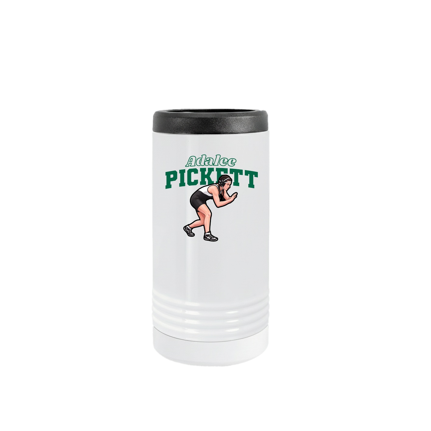 Slim Beverage Holder — Name Arch in White