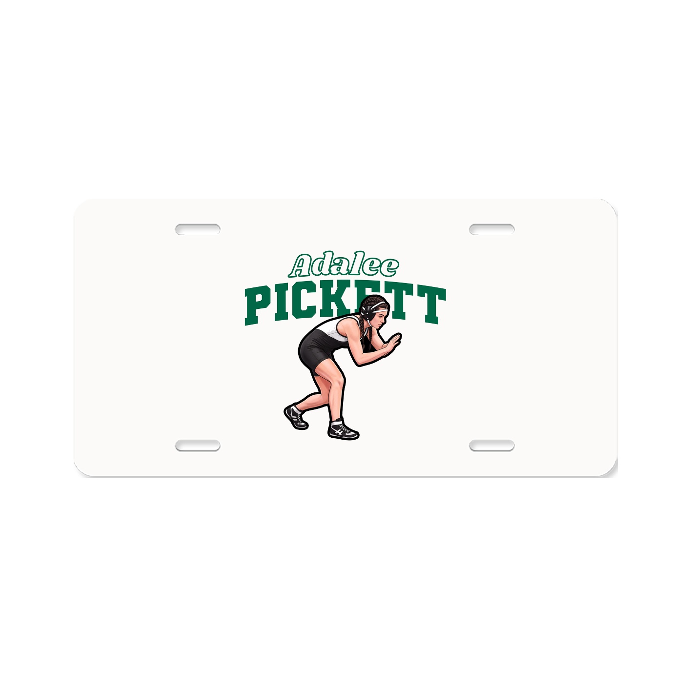 License Plate — Name Arch in Classic