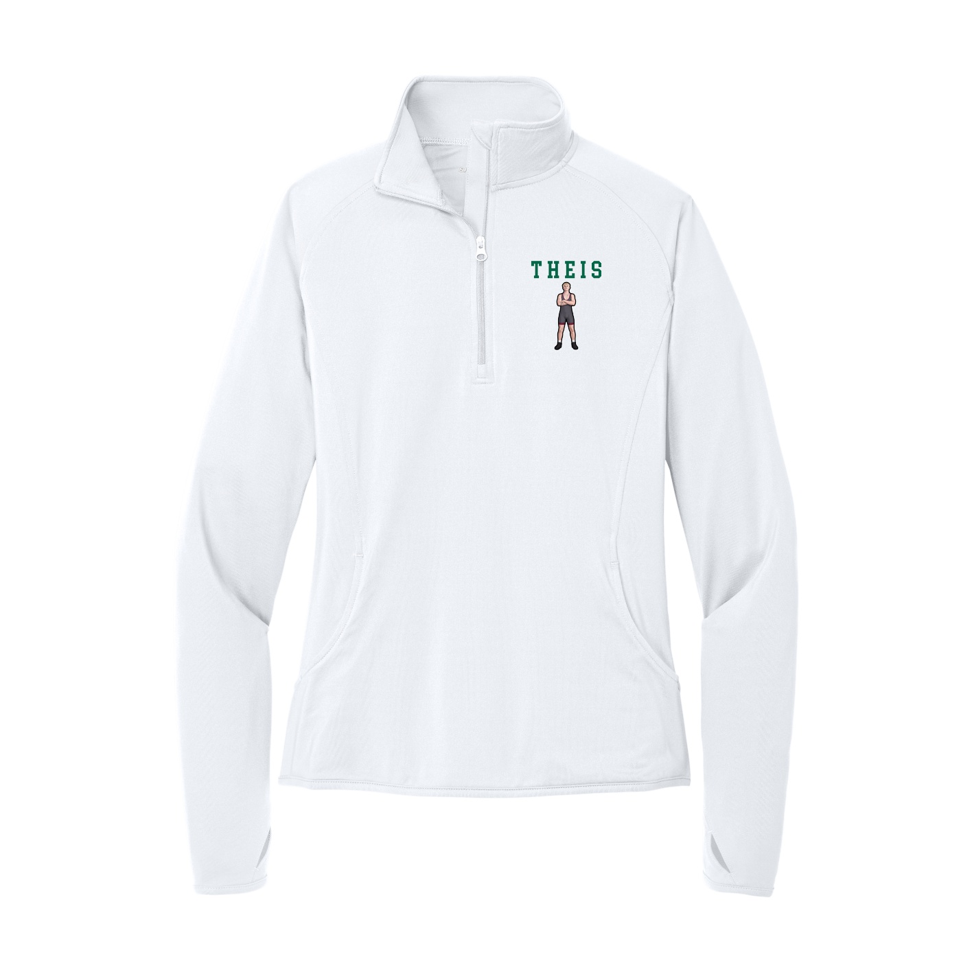 Women's Q-Zip Pullover — Shirsey in White