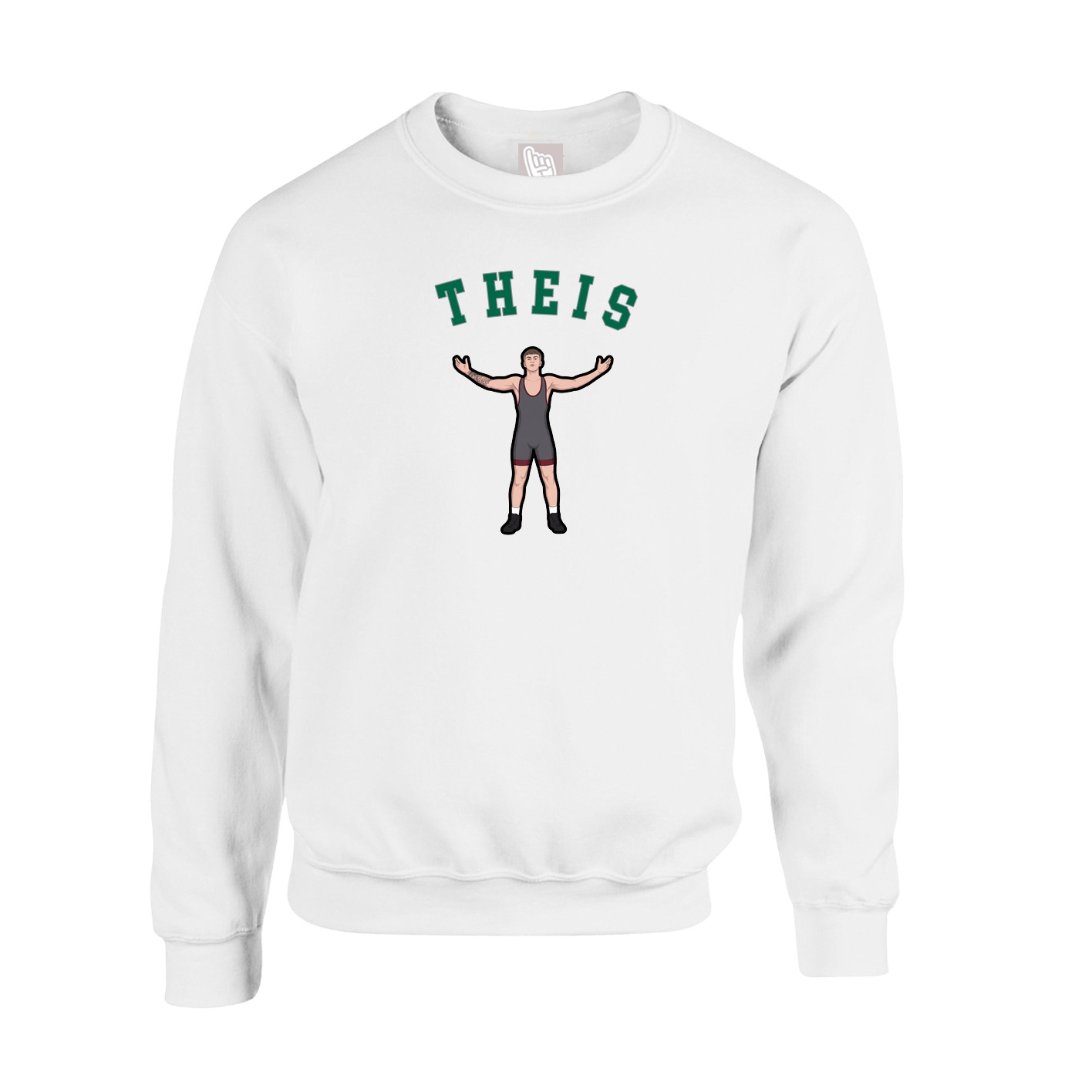 Fleece Crew — Shirsey Arch in White