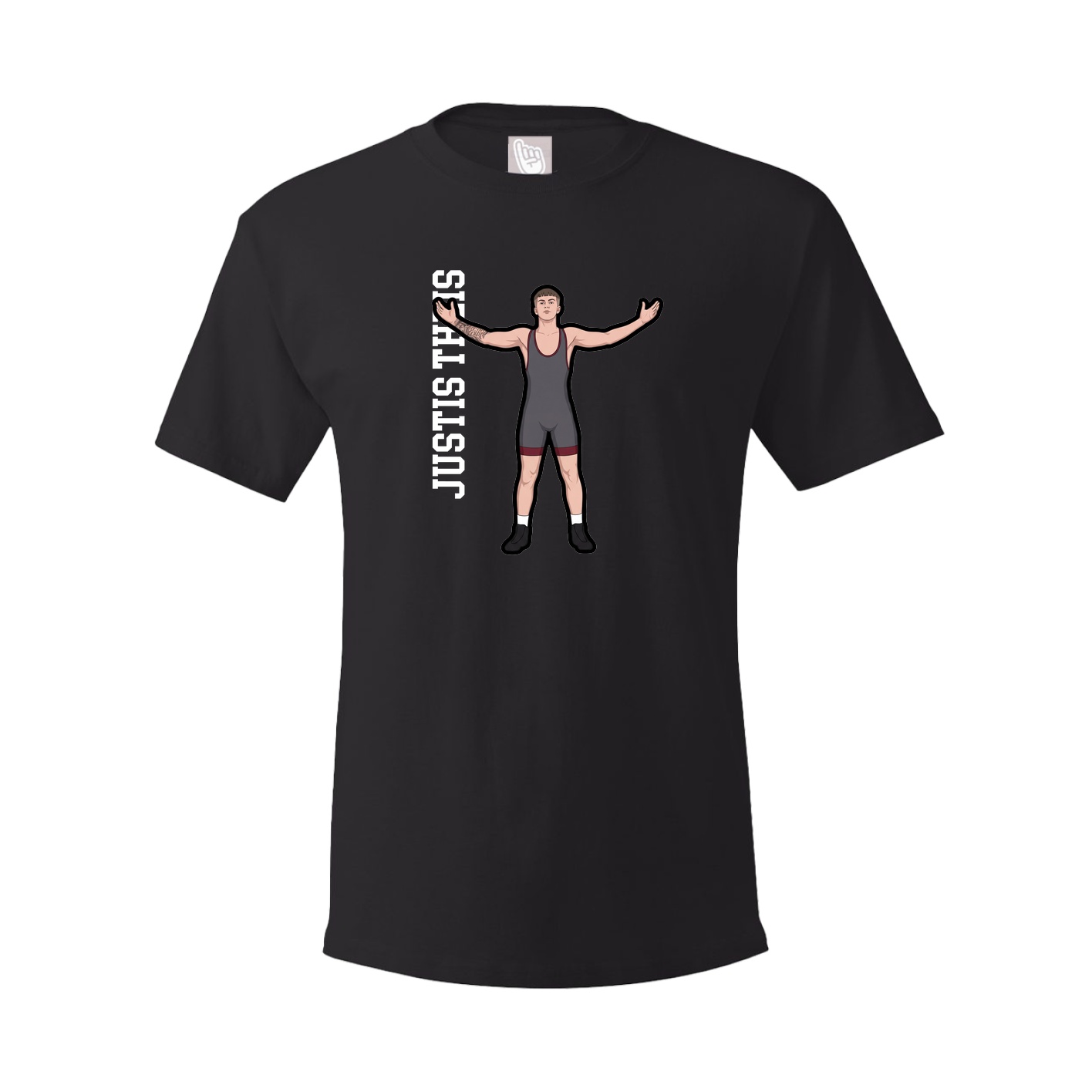 Youth Tee — Name Vertical in Black