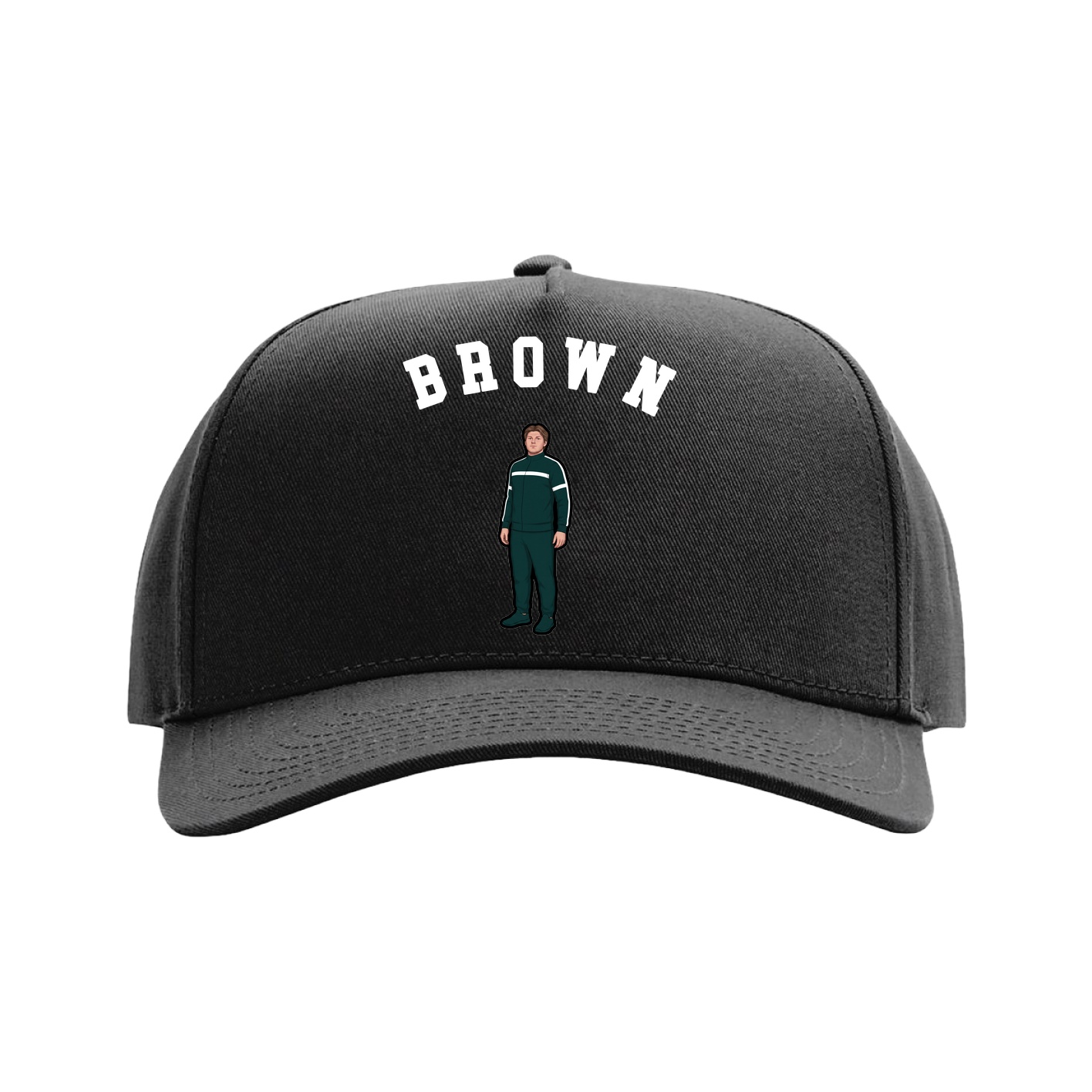 Full Fabric Five-Panel Champ Cap — Shirsey Arch in Black