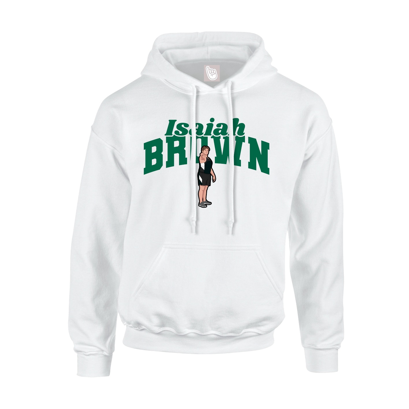 Youth Hoodie — Signature Arch in White
