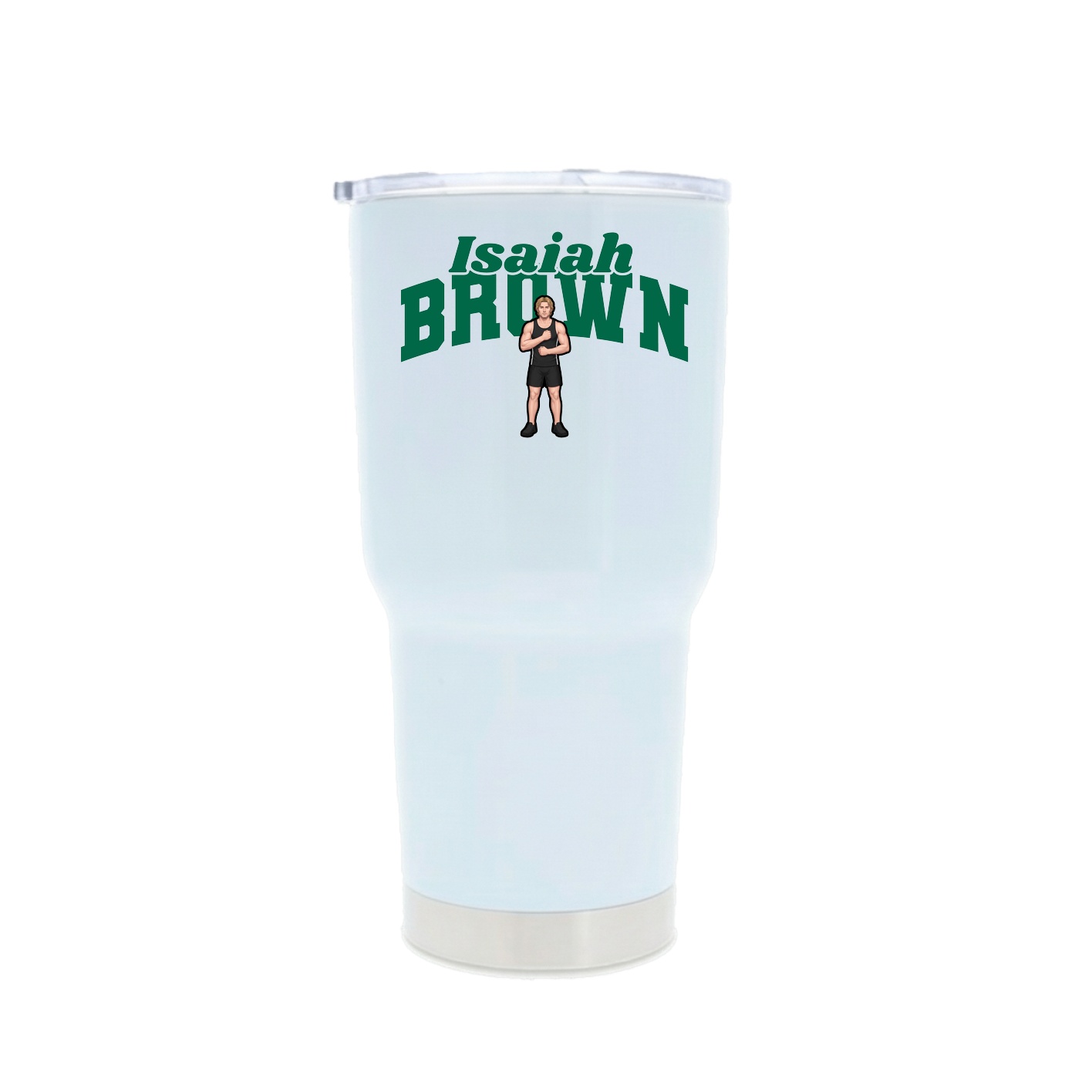 30oz Stainless Steel Tumbler — Signature Arch in White