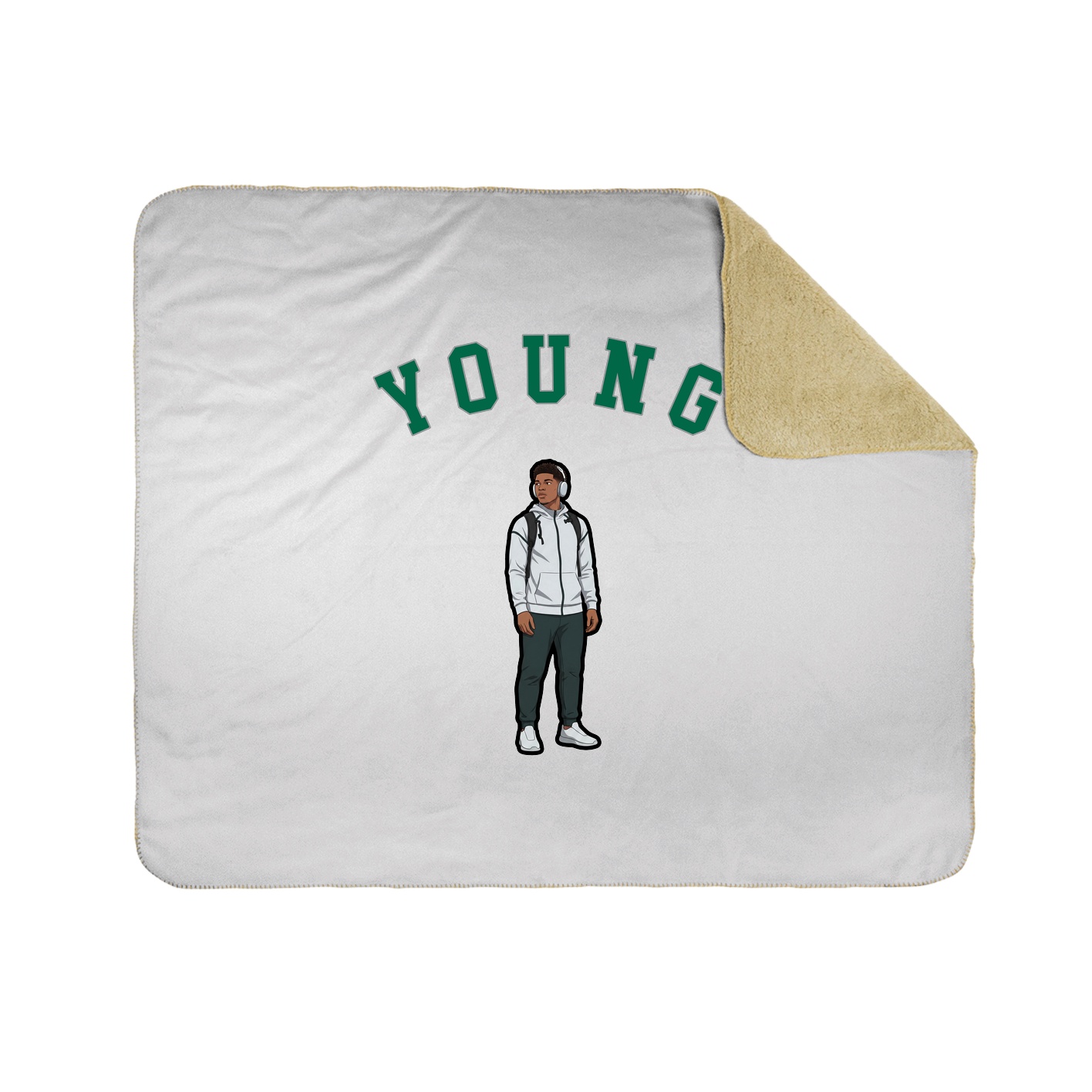 50x60 Sherpa Lined Throw Blanket