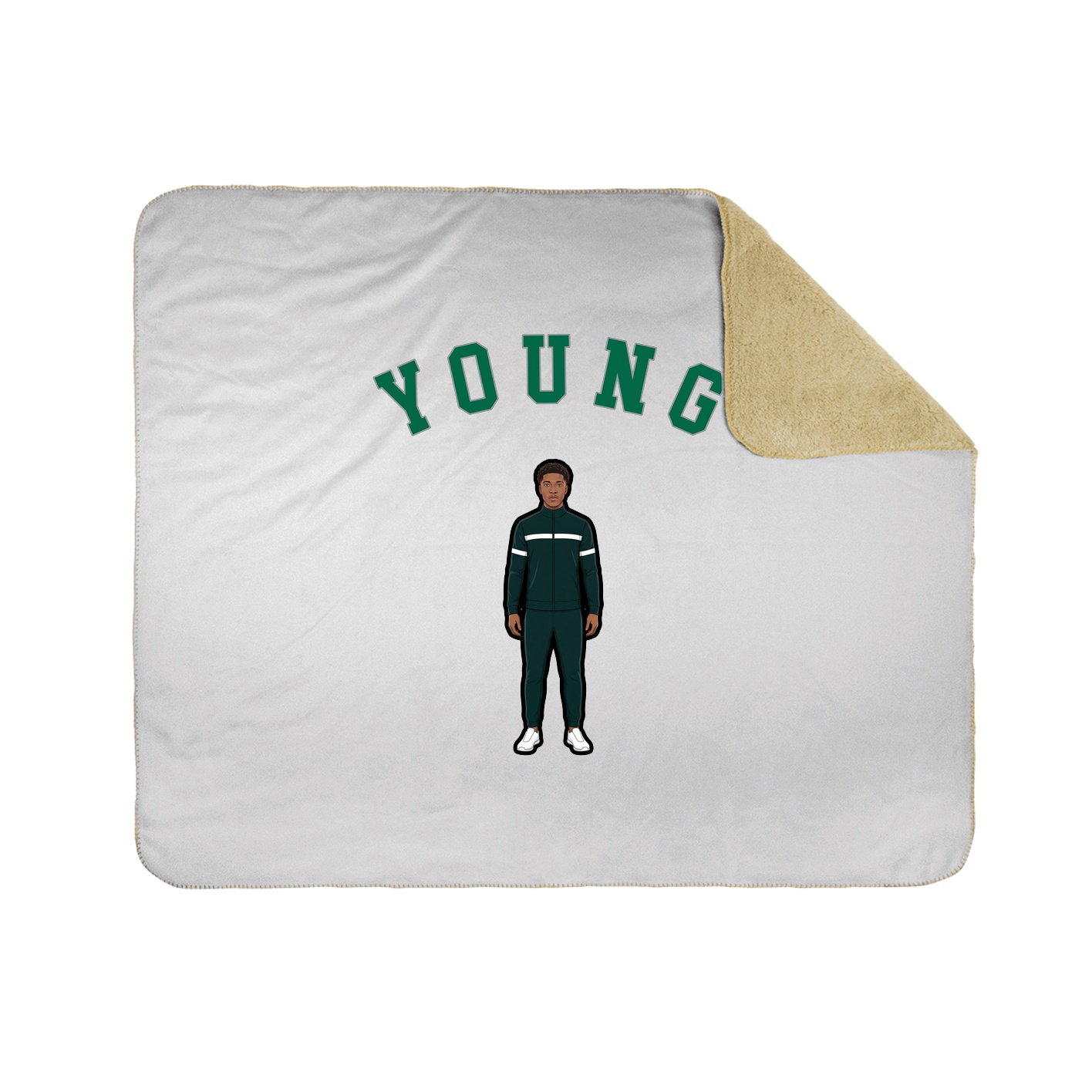 50x60 Sherpa Lined Throw Blanket