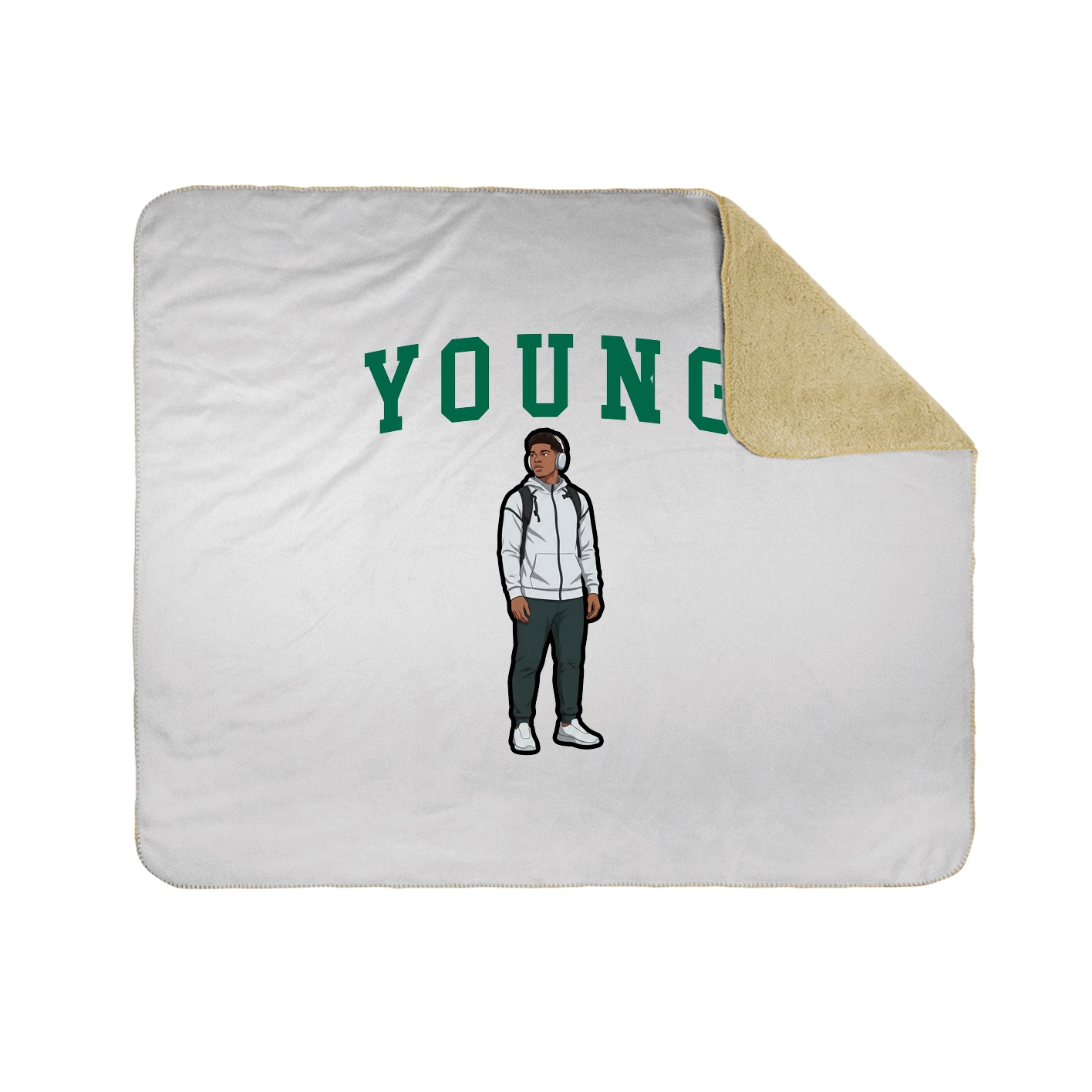 50x60 Sherpa Lined Throw Blanket