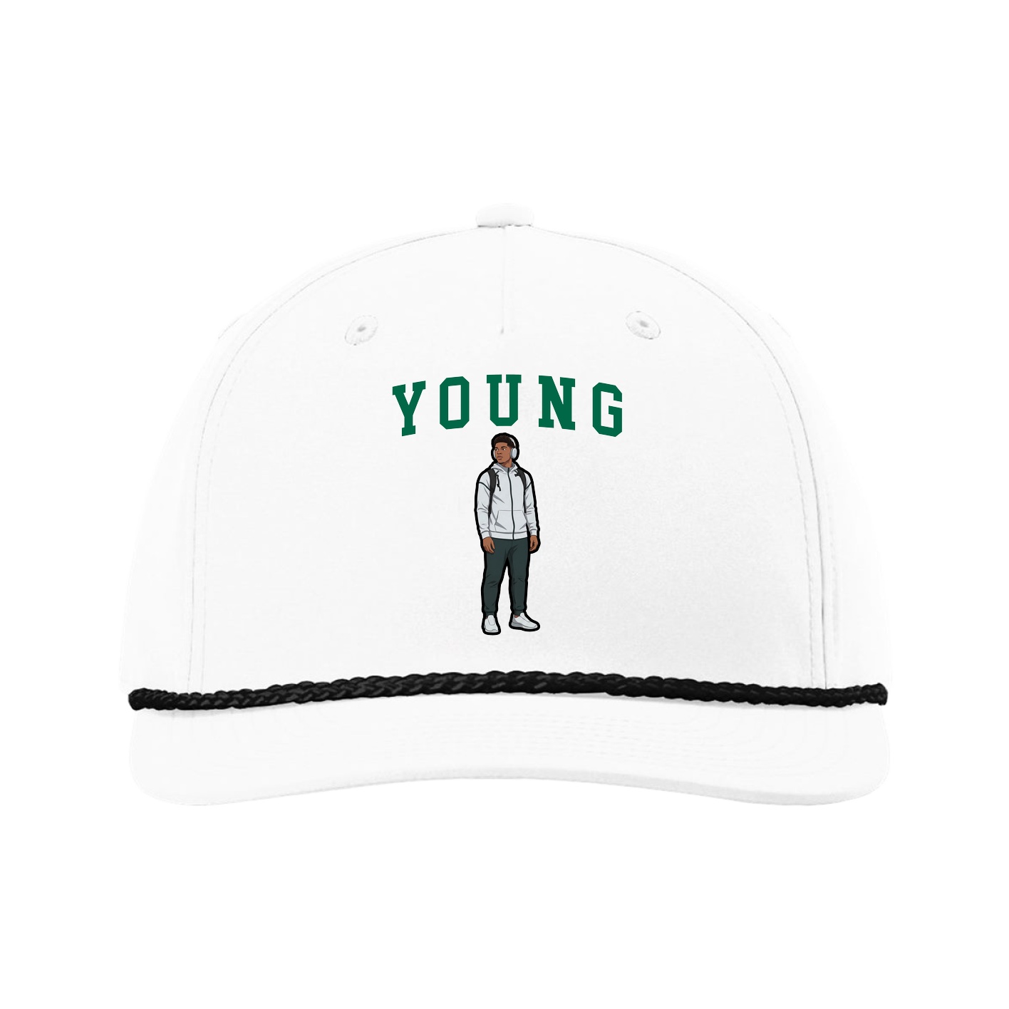 Five-Panel Classic Rope Cap — Shirsey in White