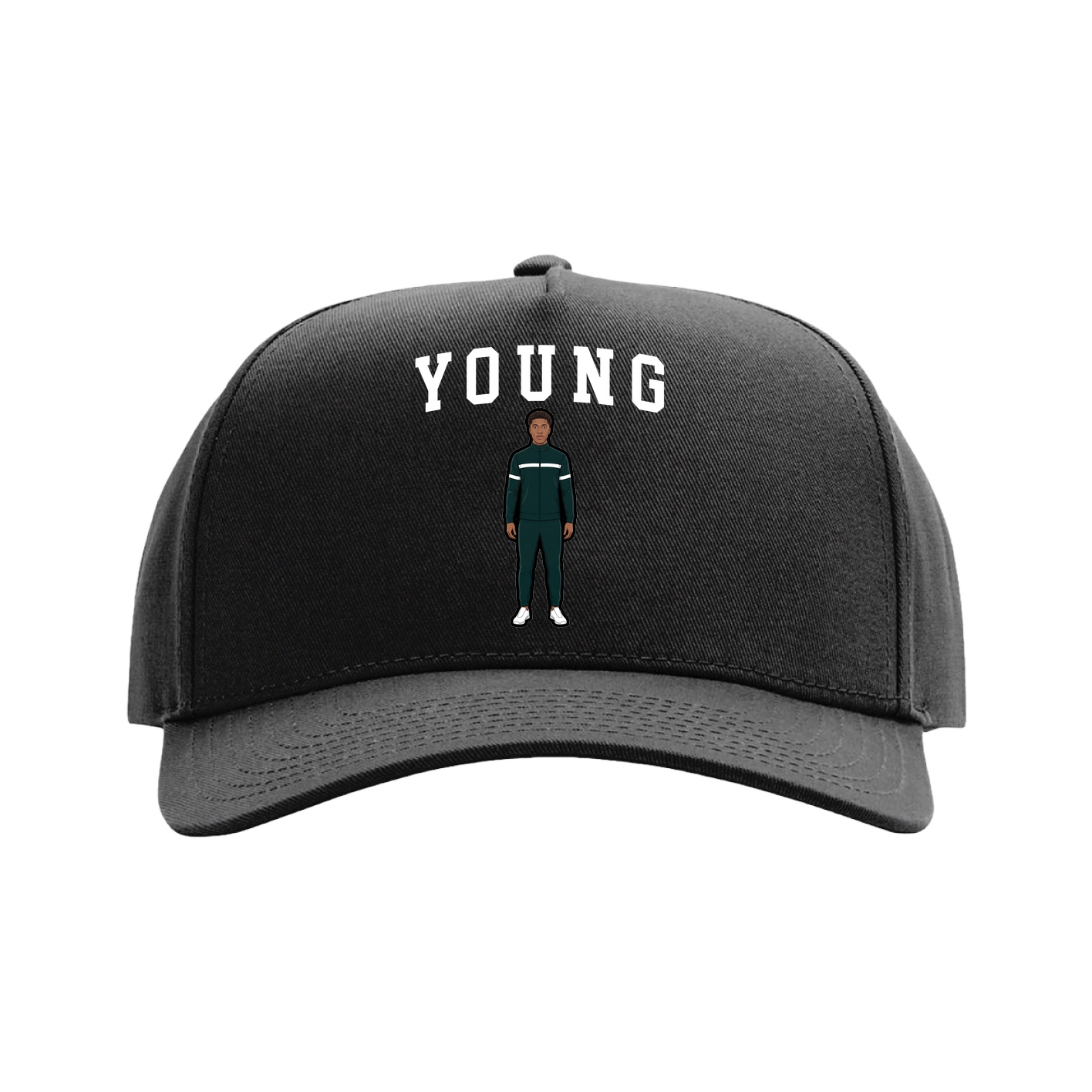Full Fabric Five-Panel Champ Cap — Shirsey in Black