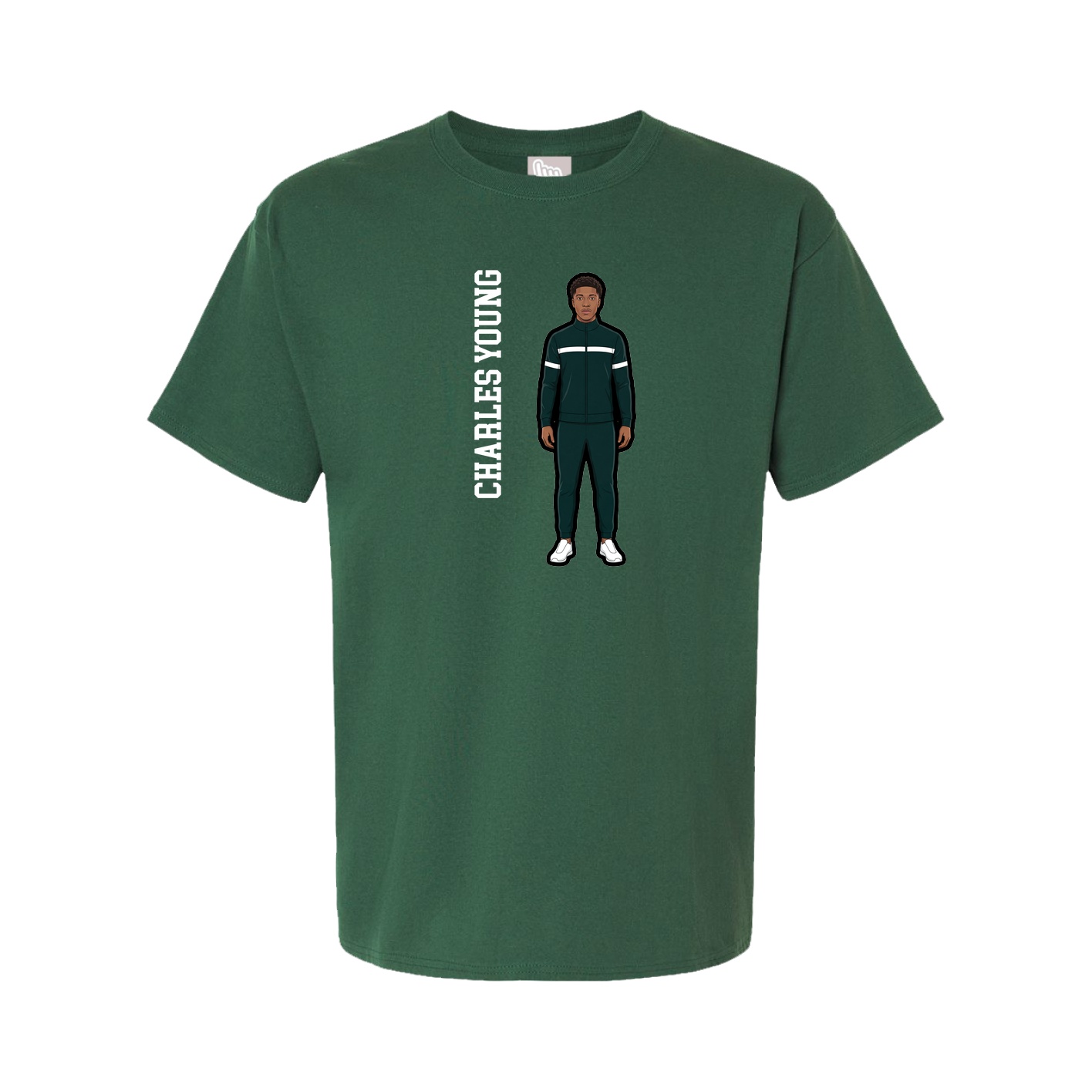 Youth Tee — Name Vertical in Green