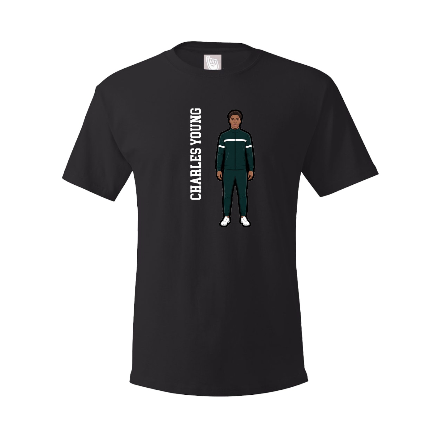 Youth Tee — Name Vertical in Black