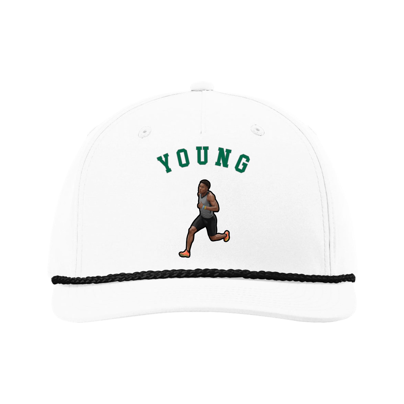 Five-Panel Classic Rope Cap — Shirsey Arch in White