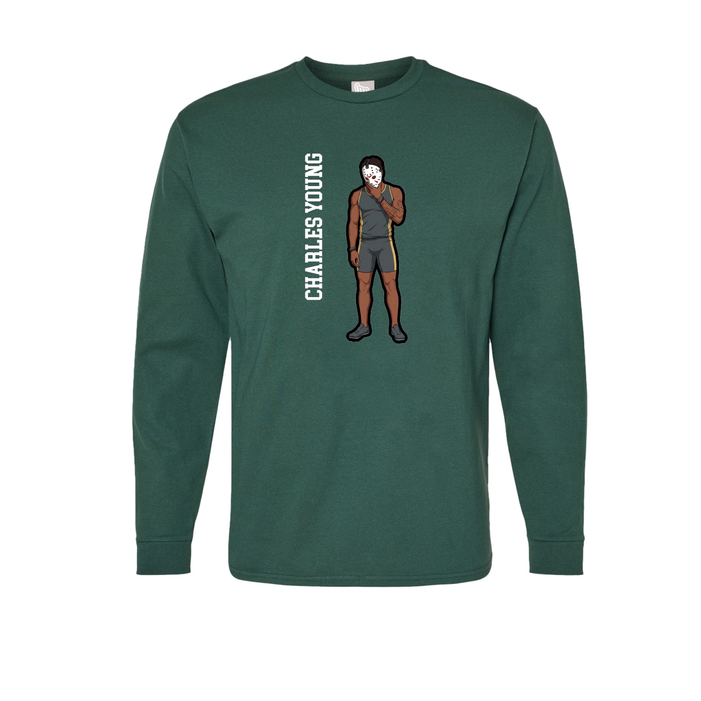 Long Sleeve Tee — Name Vertical in Green