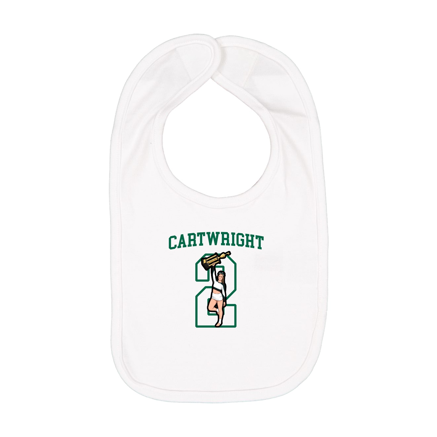 Infant Bib — Shirsey in White