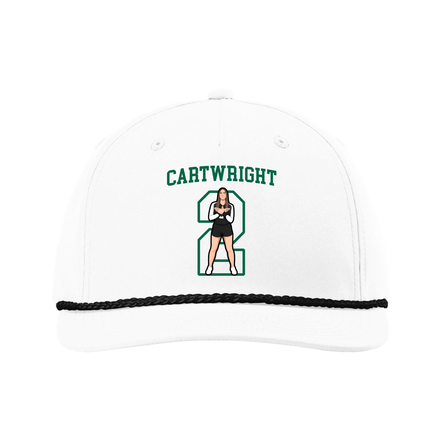 Five-Panel Classic Rope Cap — Shirsey in White