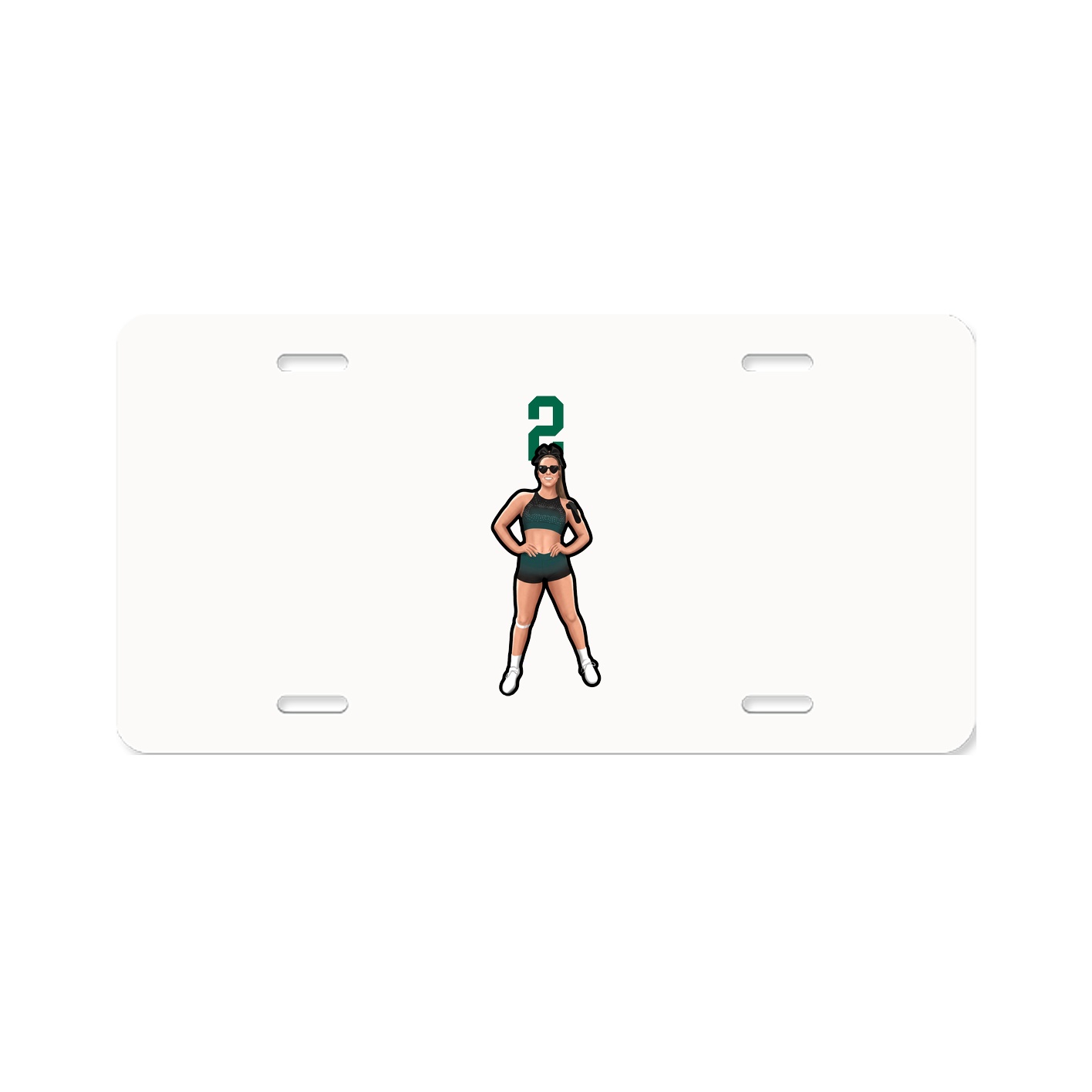 License Plate — Number Top in Classic
