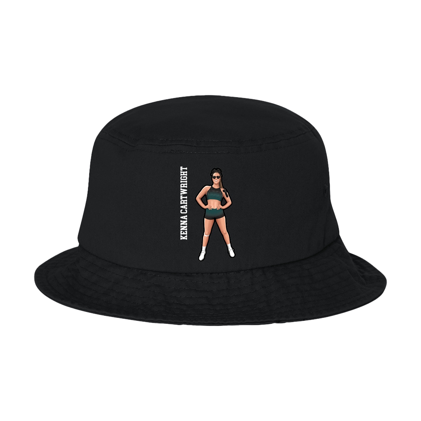 Bucket Cap — Name Vertical in Black
