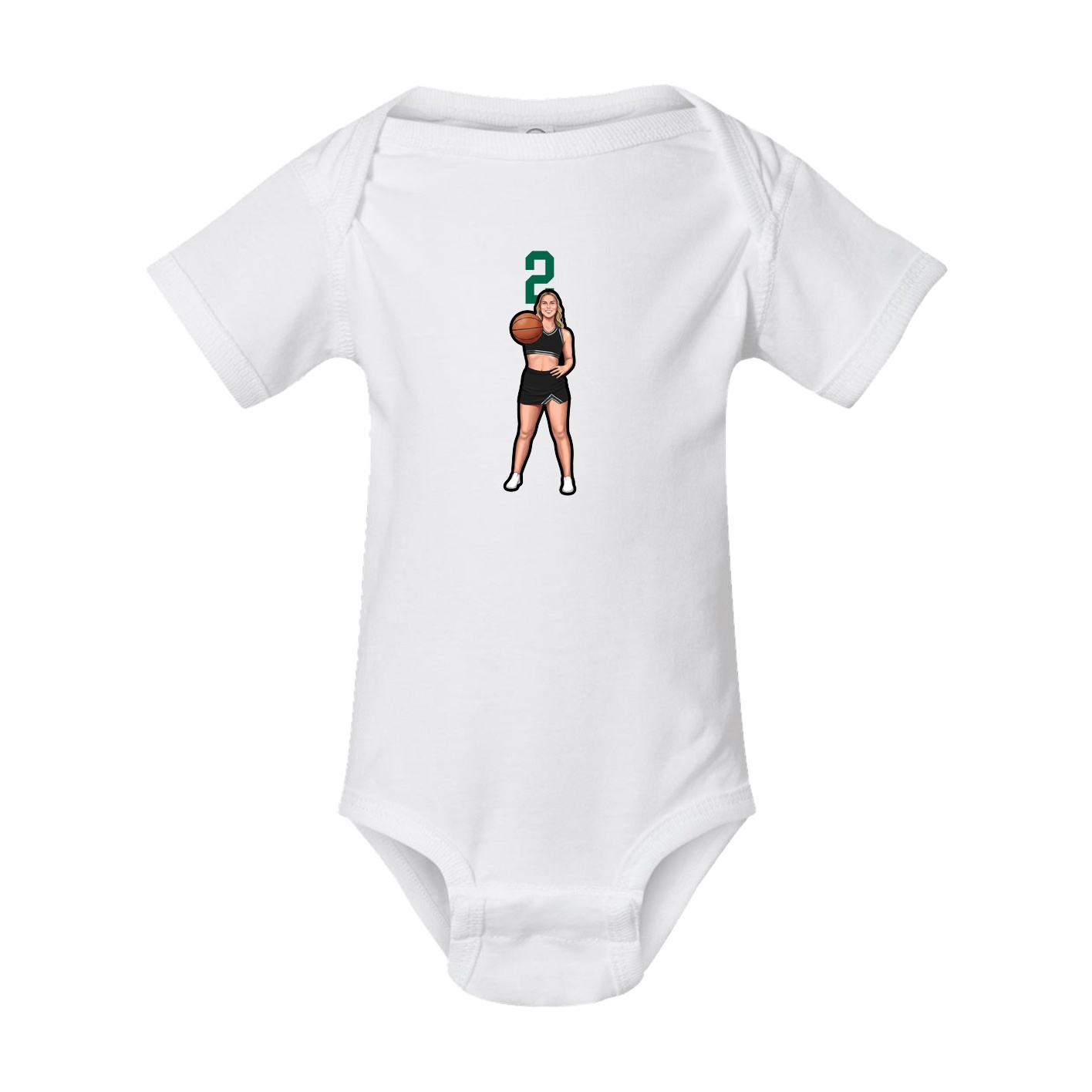 Baby Onesie — Number Top in White