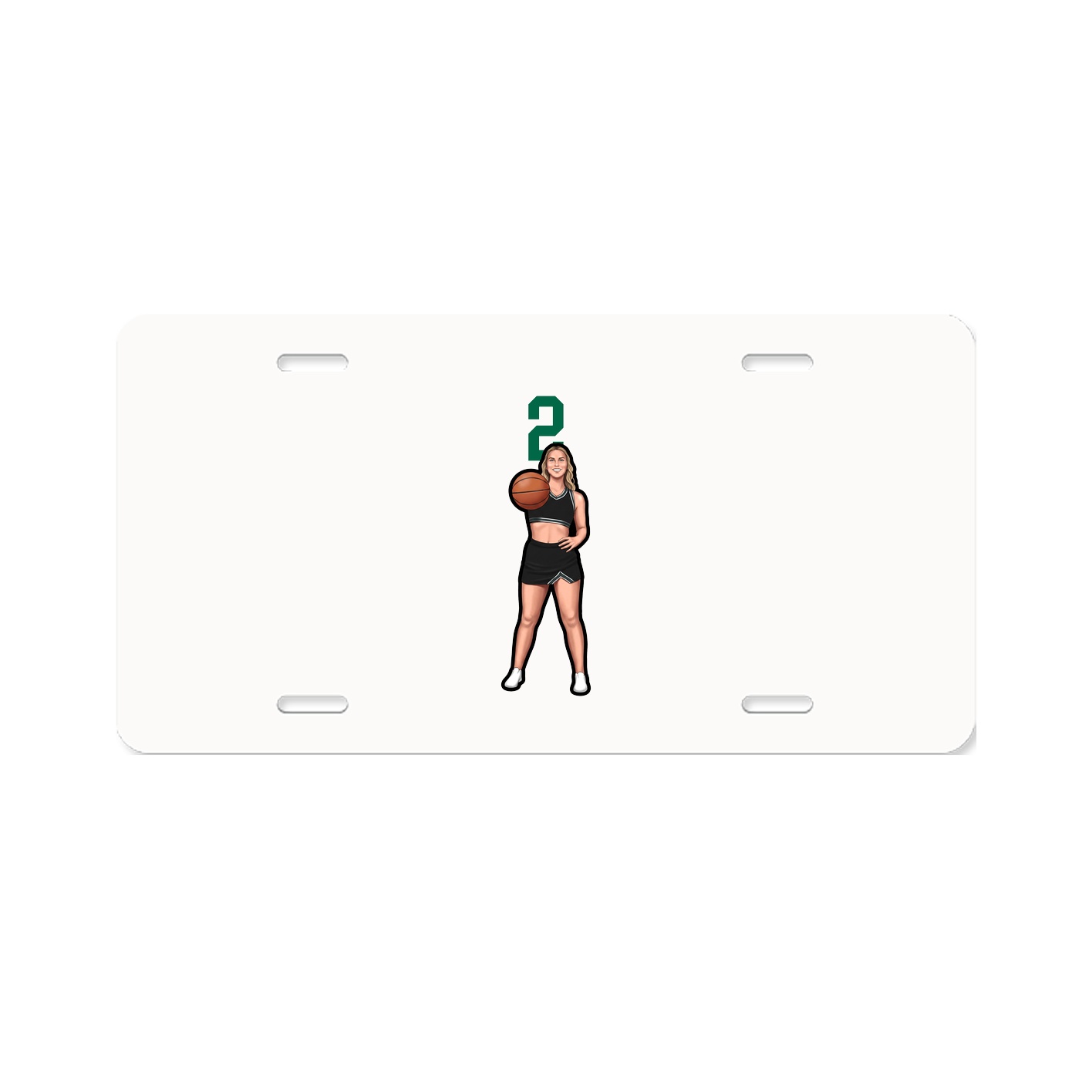 License Plate — Number Top in Classic