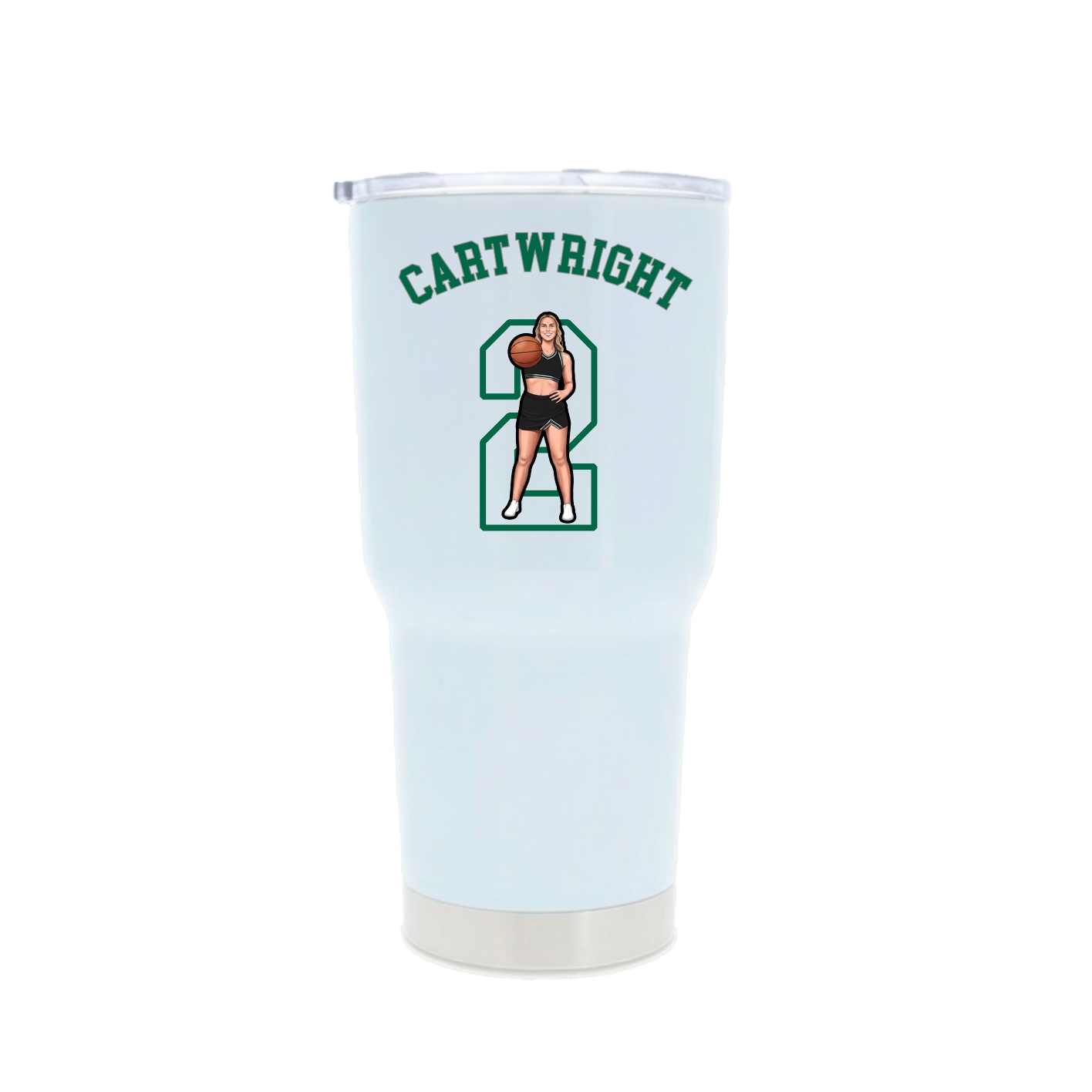 30oz Stainless Steel Tumbler — Shirsey Arch in White