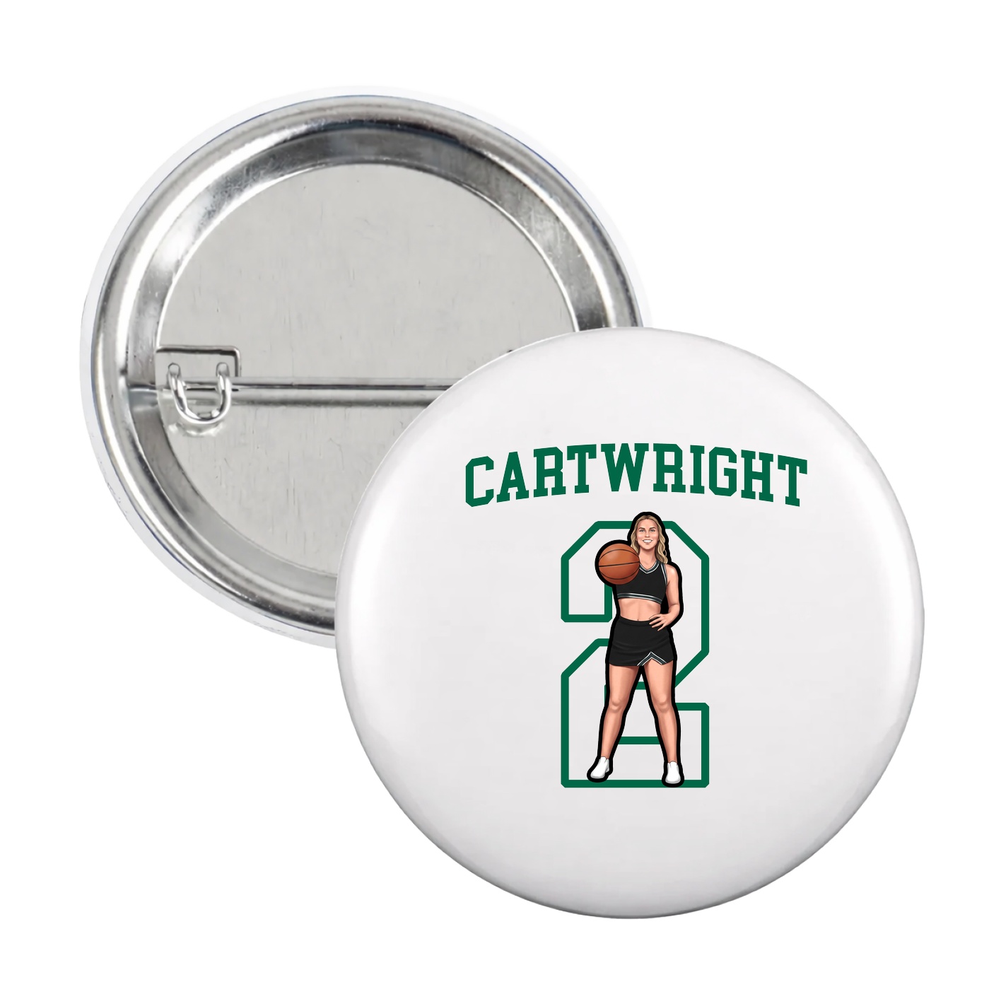 Game Day Button — Shirsey in White