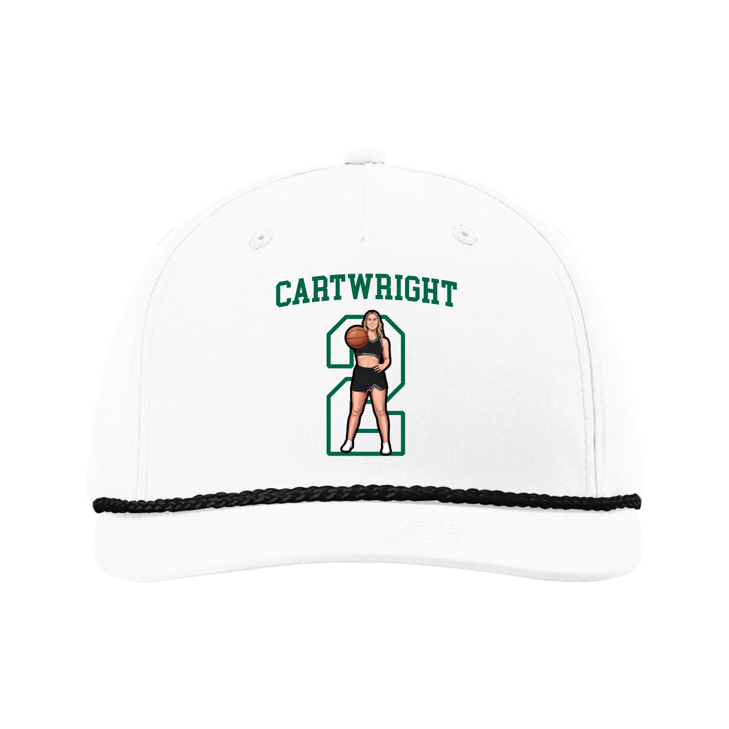 Five-Panel Classic Rope Cap — Shirsey in White