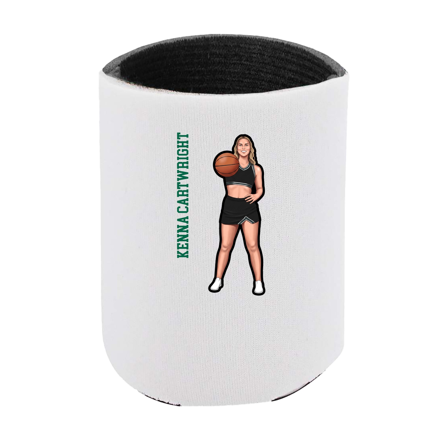Can Holder — Name Vertical in White