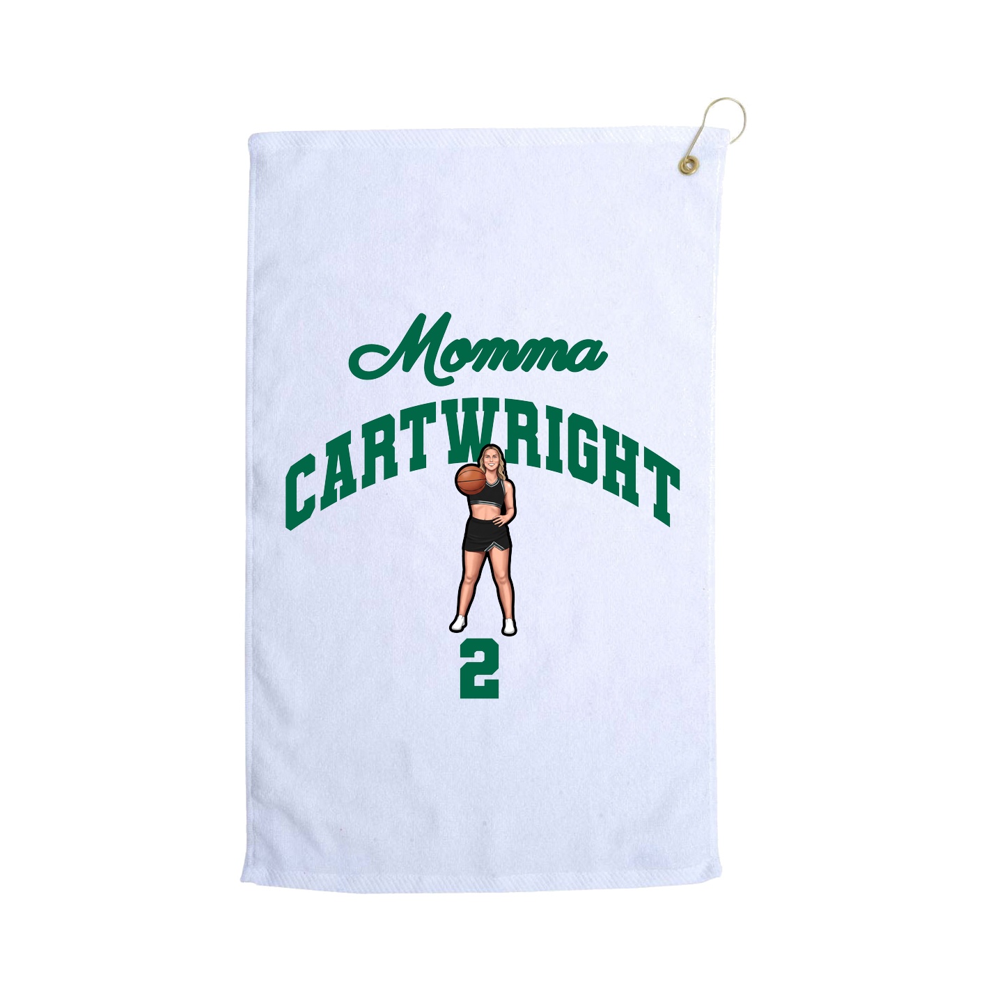 Golf Towel — Mothers Day Arch in White