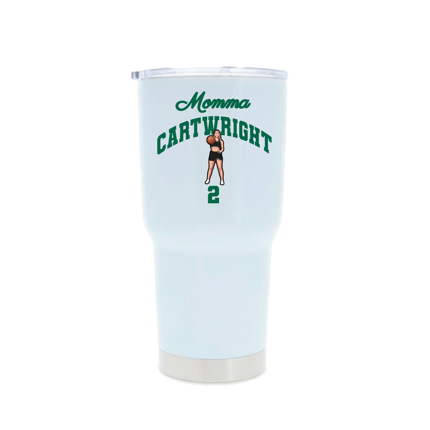 30oz Stainless Steel Tumbler — Mothers Day Arch in White