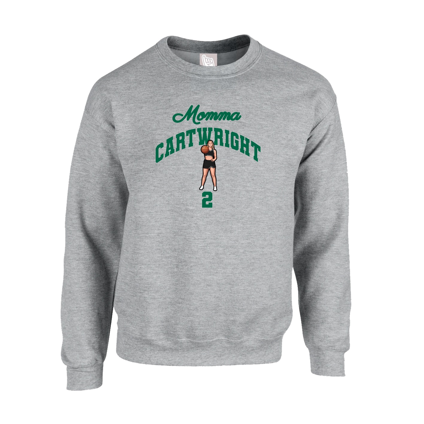 Fleece Crew — Mothers Day Arch in Grey