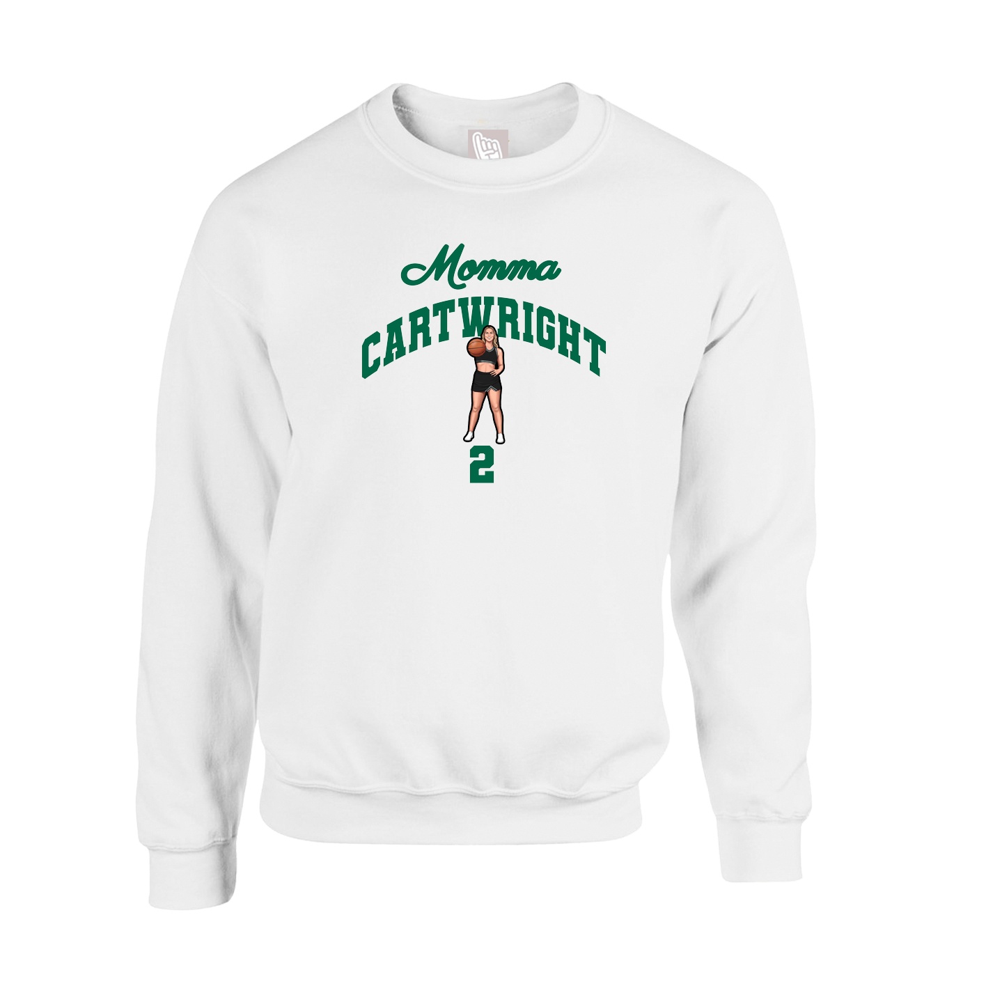 Fleece Crew — Mothers Day Arch in White