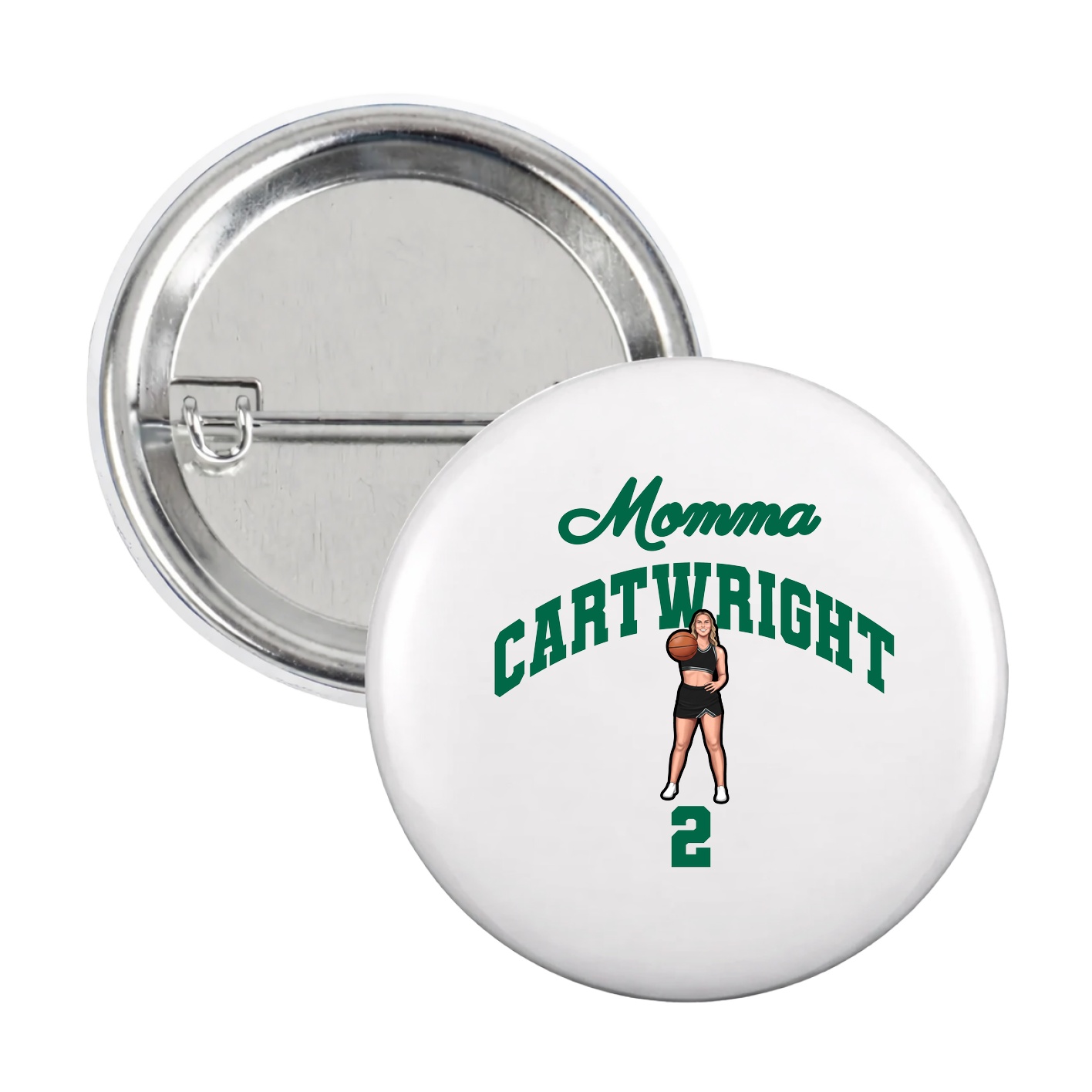 Game Day Button — Mothers Day Arch in White