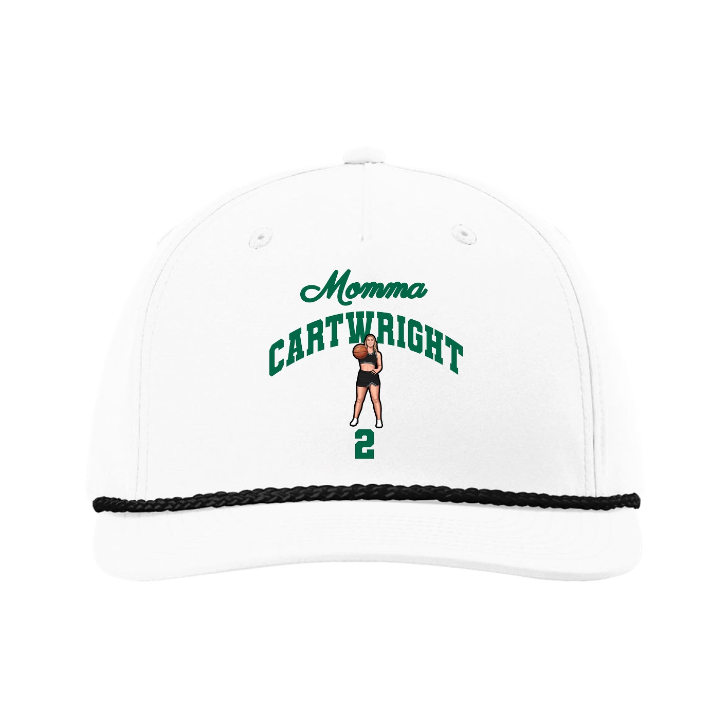 Five-Panel Classic Rope Cap — Mothers Day Arch in White