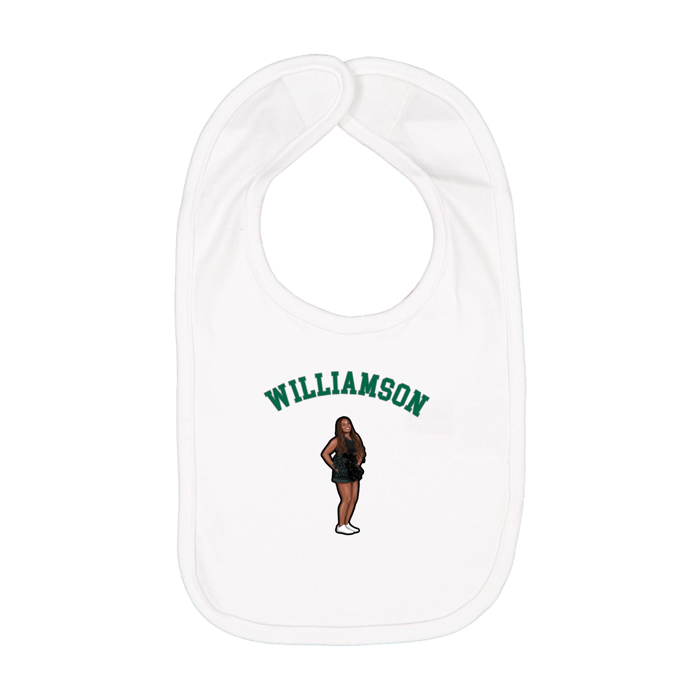 Infant Bib — Shirsey Arch in White