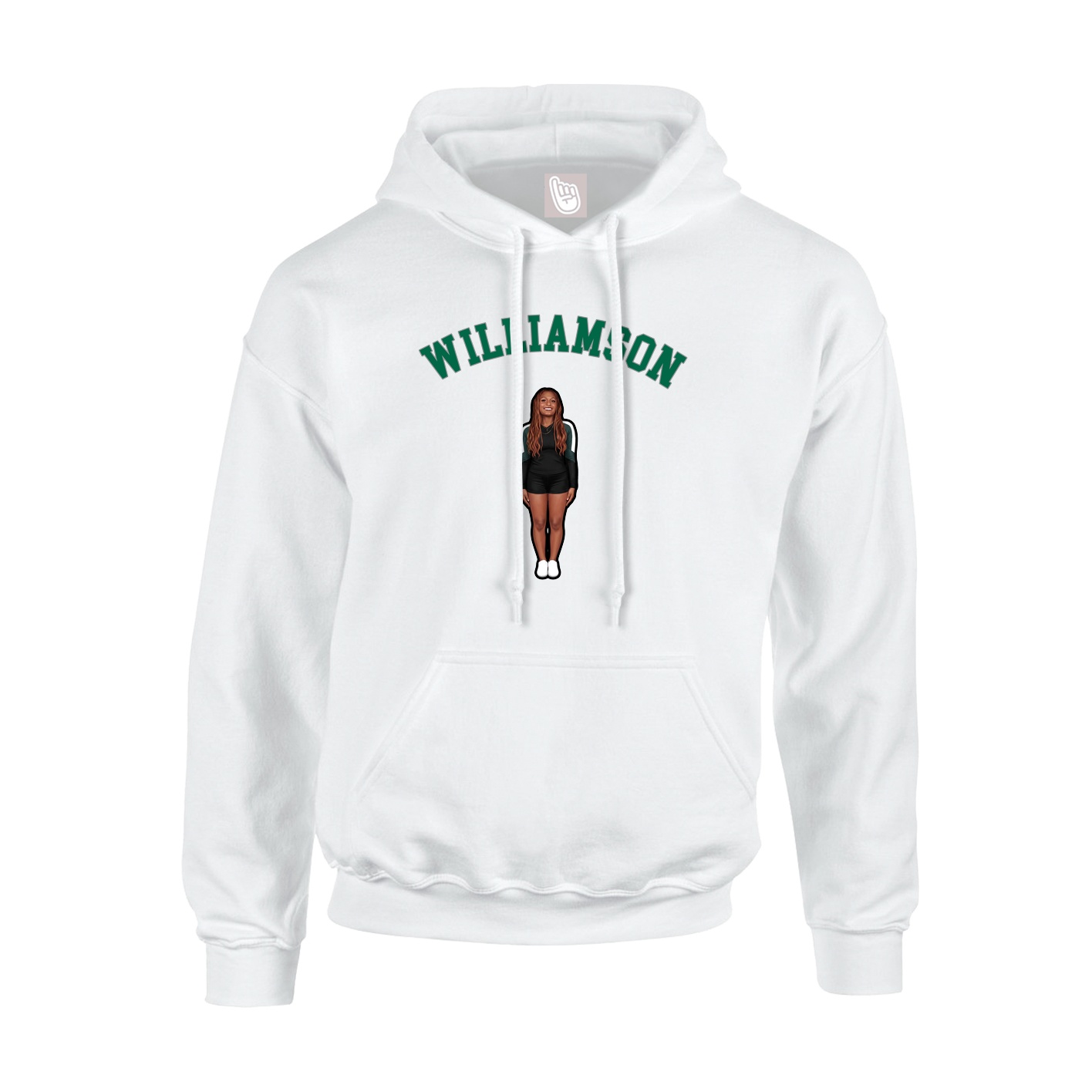 Youth Hoodie — Shirsey Arch in White