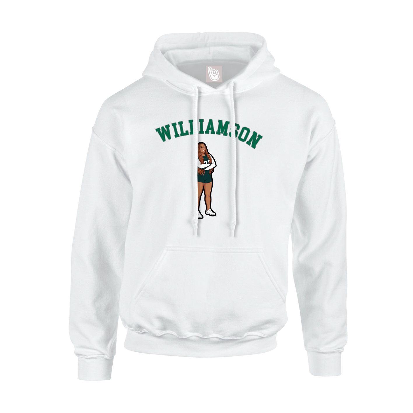 Youth Hoodie — Shirsey Arch in White