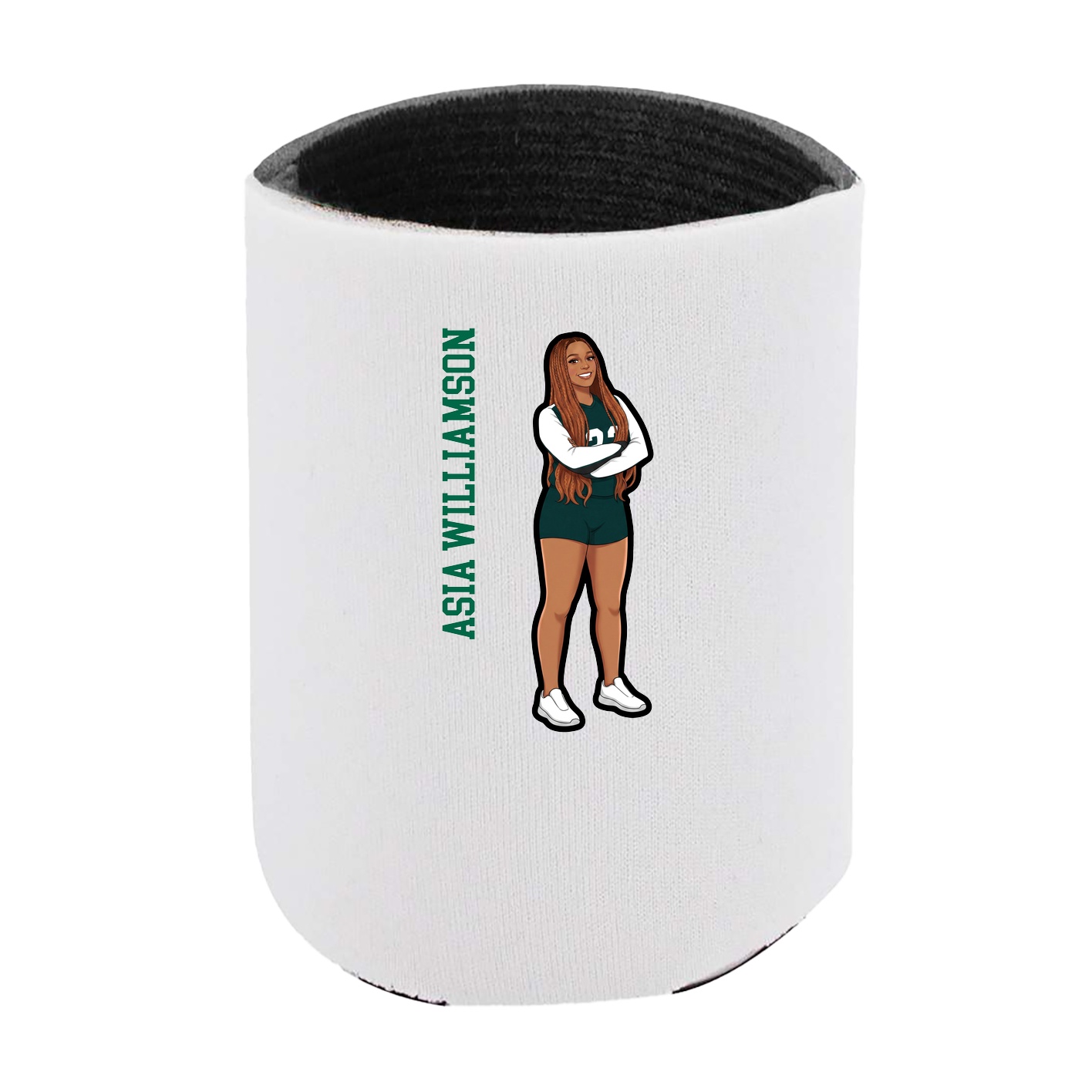 Can Holder — Name Vertical in White