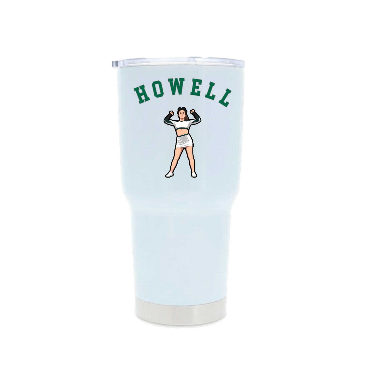 30oz Stainless Steel Tumbler — Shirsey Arch in White