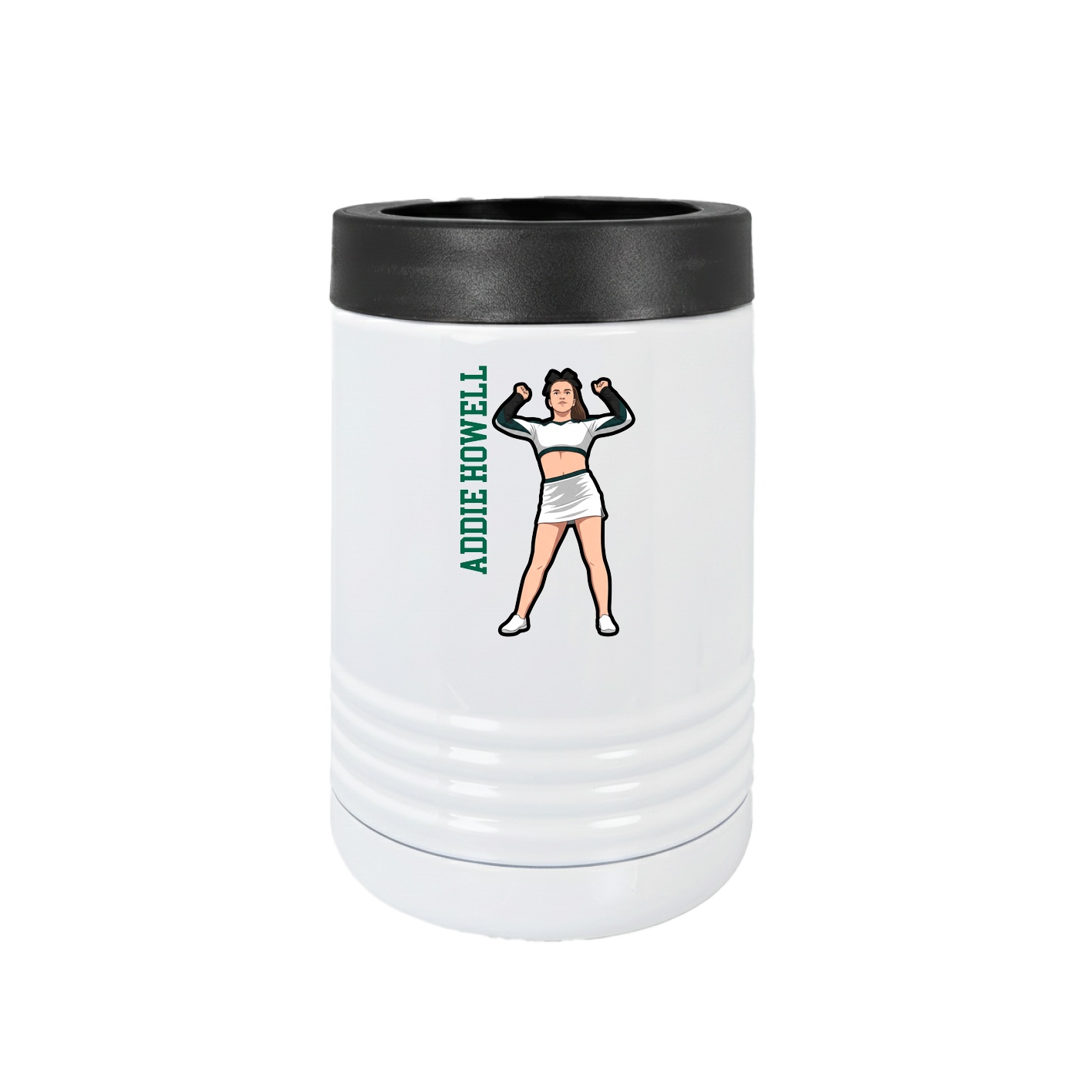 Beverage Holder — Name Vertical in White