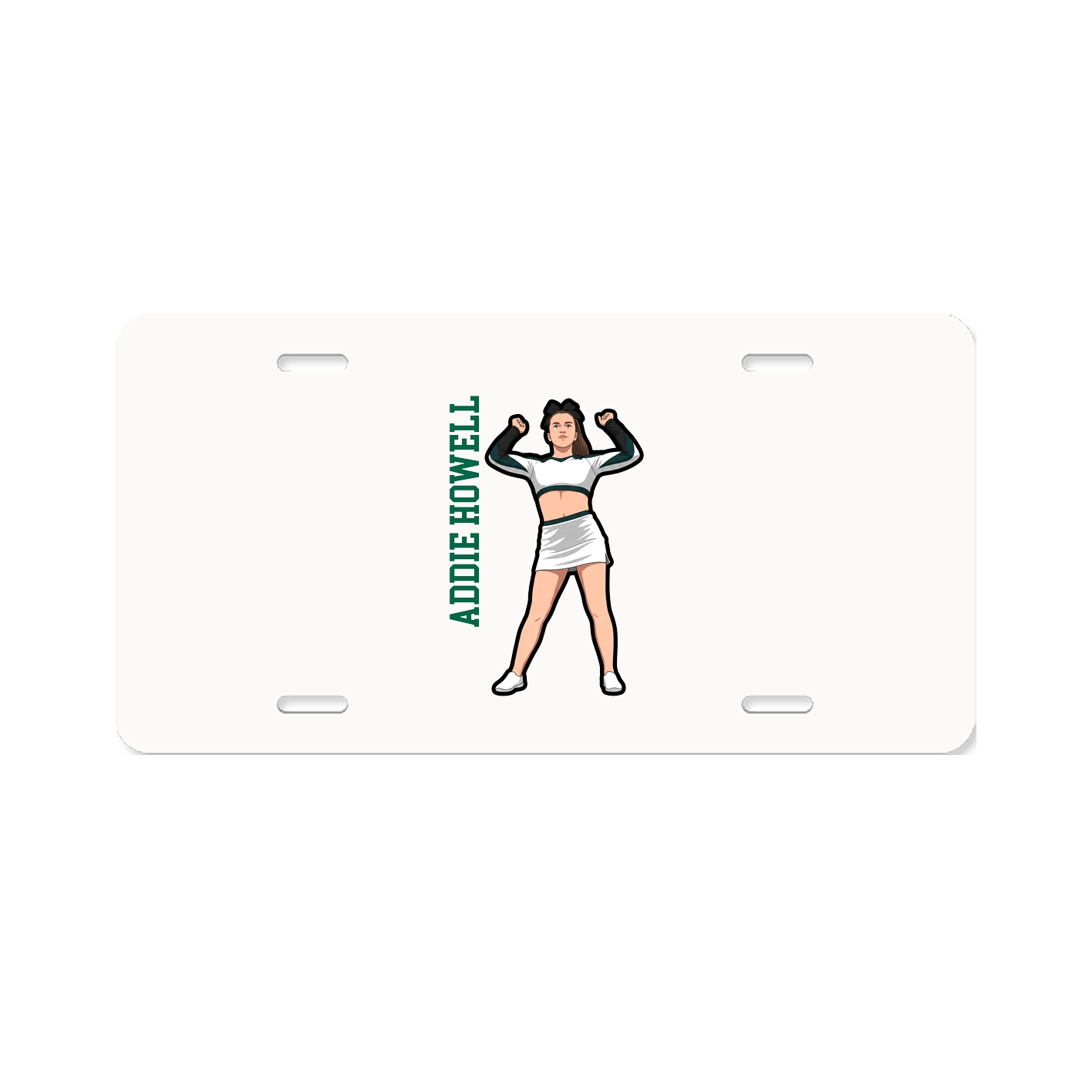 License Plate — Name Vertical in Classic
