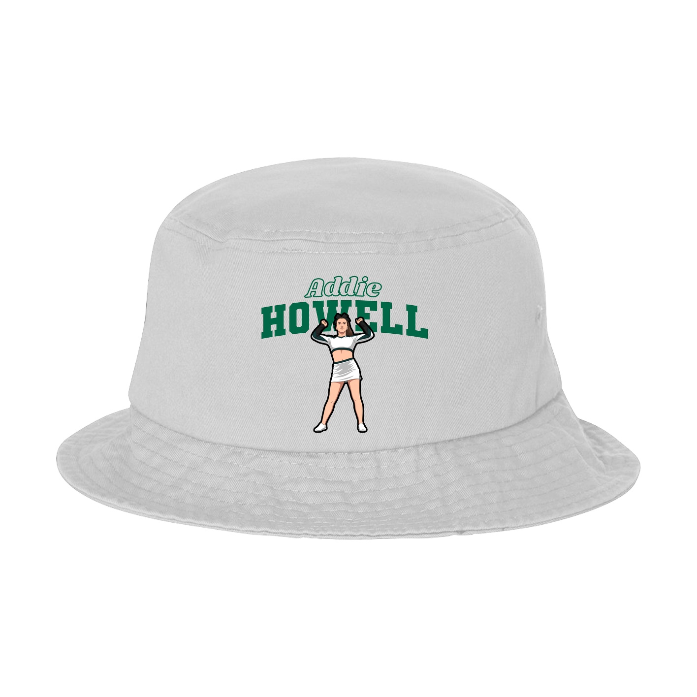 Bucket Cap — Name Arch in White