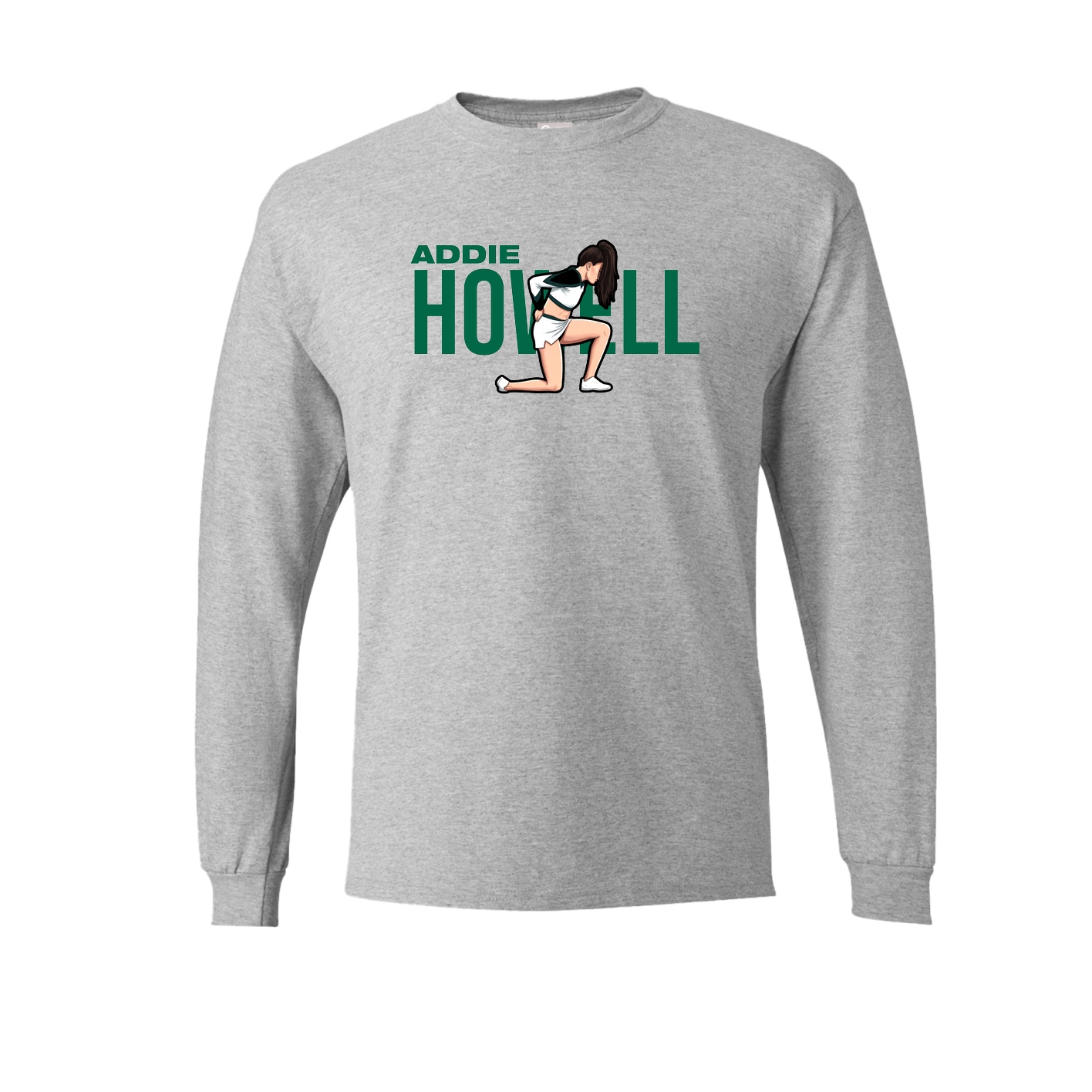Long Sleeve Tee — Player Name in Grey