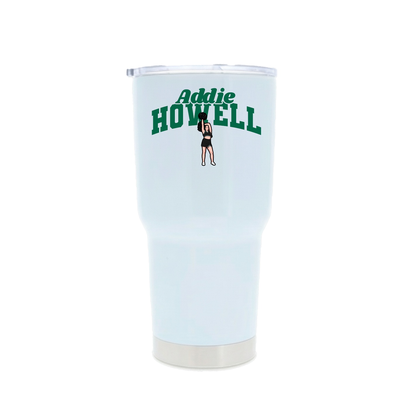 30oz Stainless Steel Tumbler — Signature Arch in White